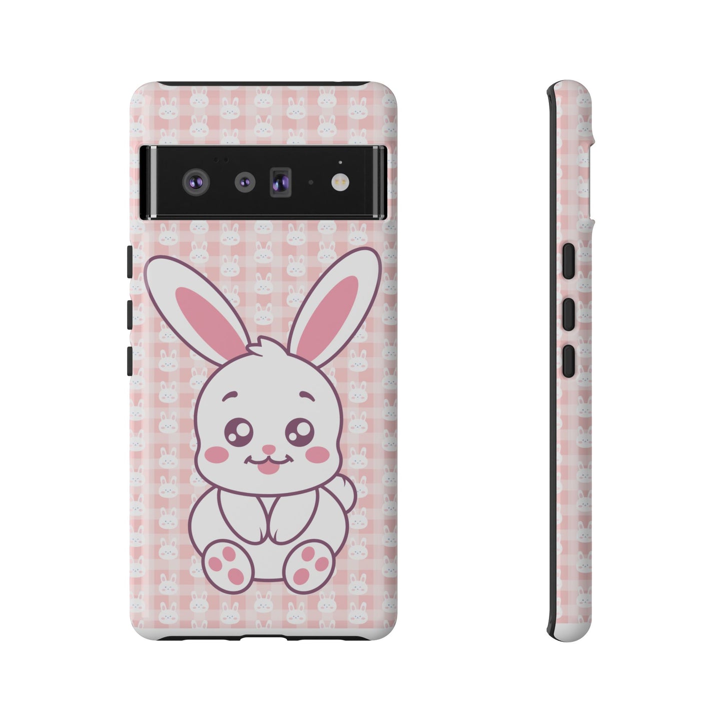 Google Pixel Phone Cases, Cute Bunny Carrot Kawaii Design, Protective Tough Case, Gift for Teens, Easter Gift