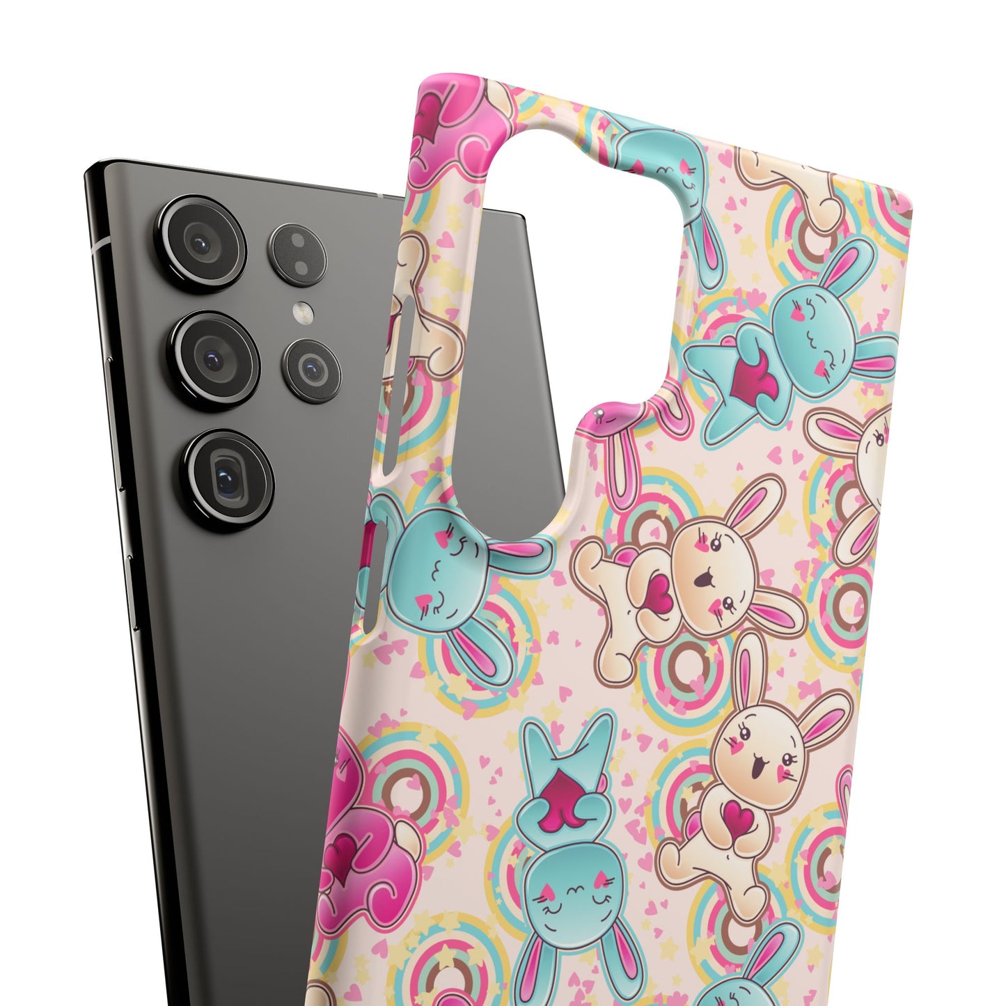 Colorful Bunny Snap Case for iPhone | Cute Bunny Phone Cover