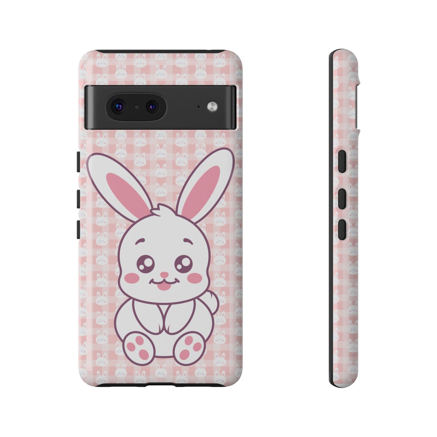 Google Pixel Phone Cases, Cute Bunny Carrot Kawaii Design, Protective Tough Case, Gift for Teens, Easter Gift
