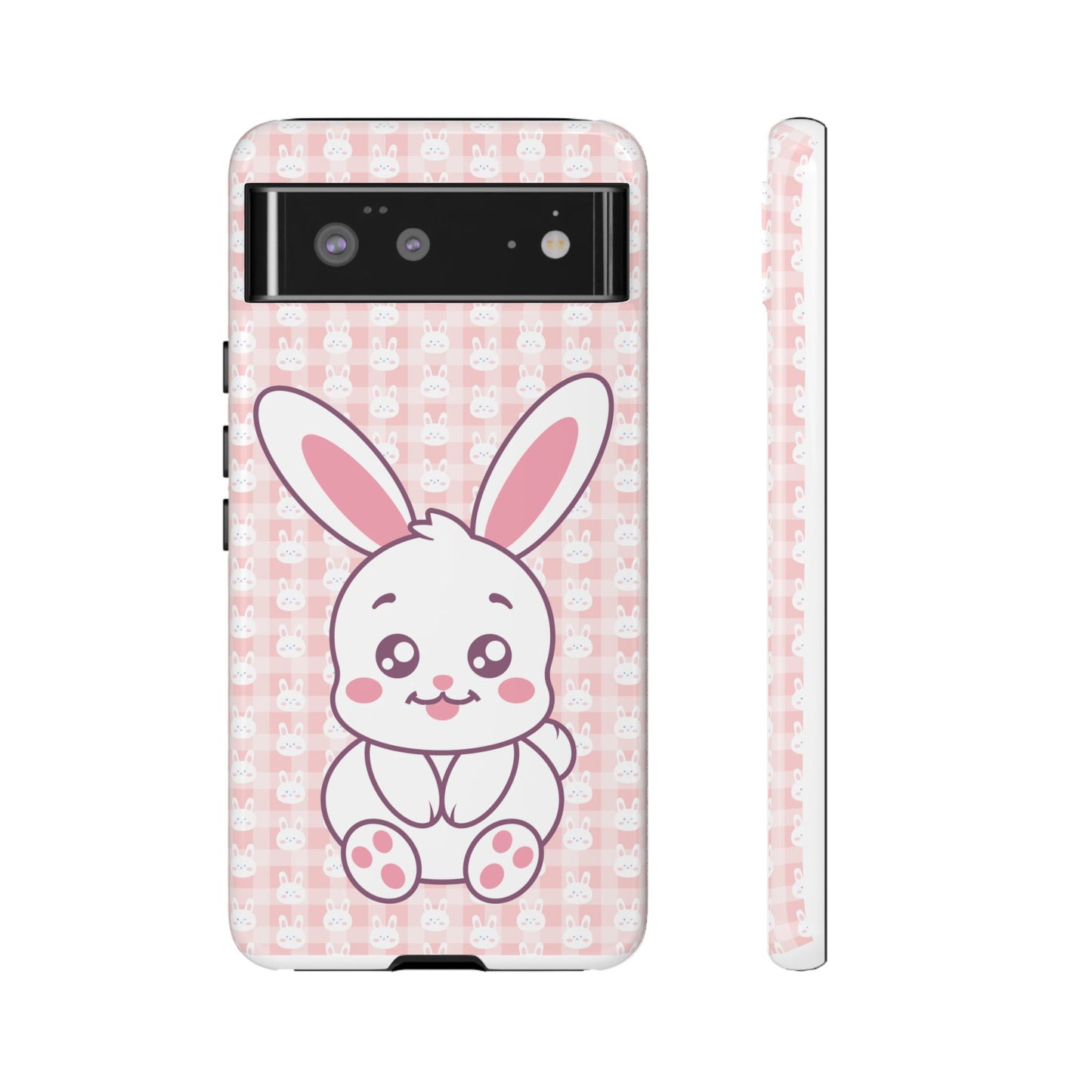 Google Pixel Phone Cases, Cute Bunny Carrot Kawaii Design, Protective Tough Case, Gift for Teens, Easter Gift