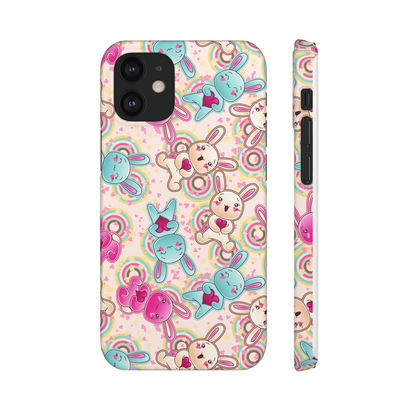 Colorful Bunny Snap Case for iPhone | Cute Bunny Phone Cover