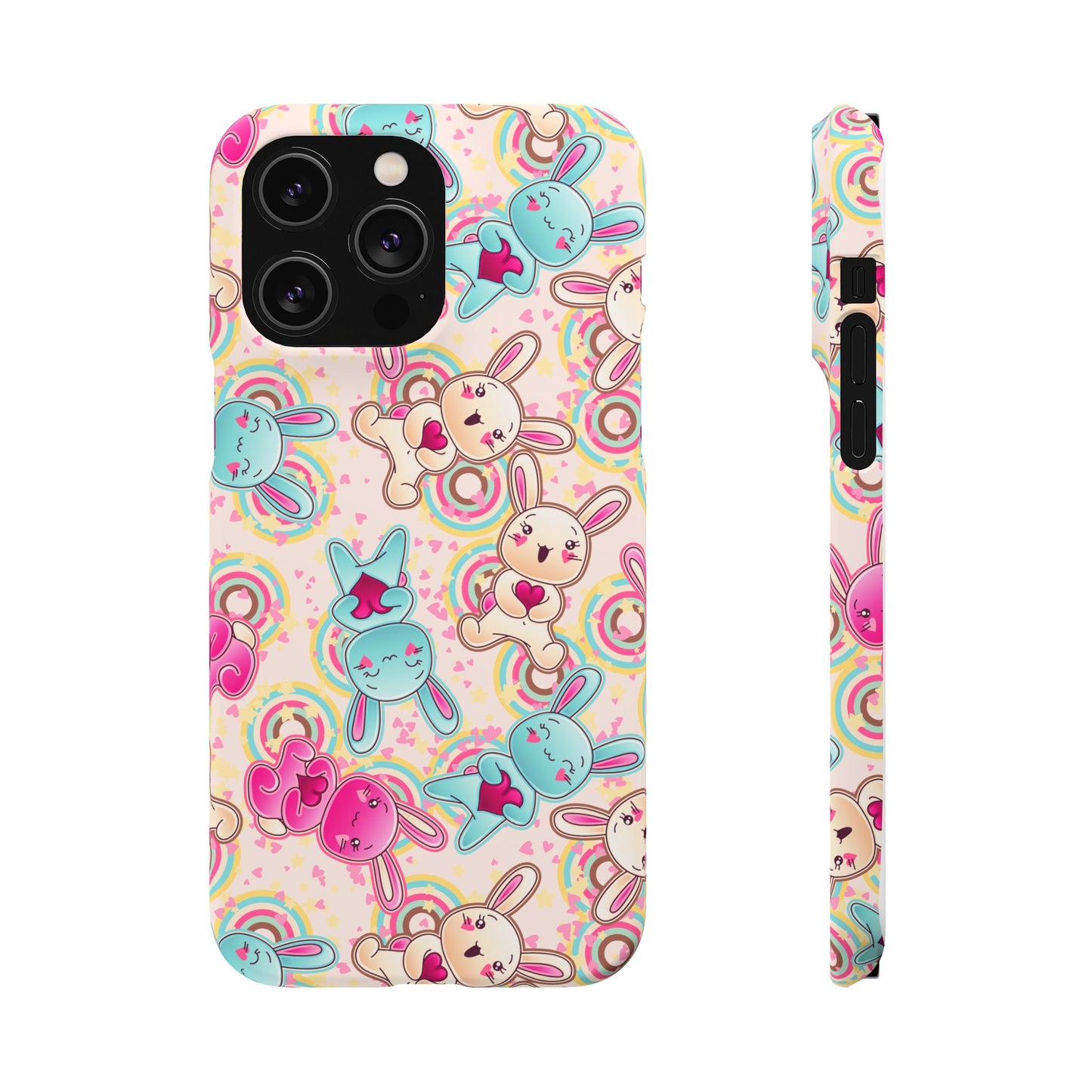 Colorful Bunny Snap Case for iPhone | Cute Bunny Phone Cover