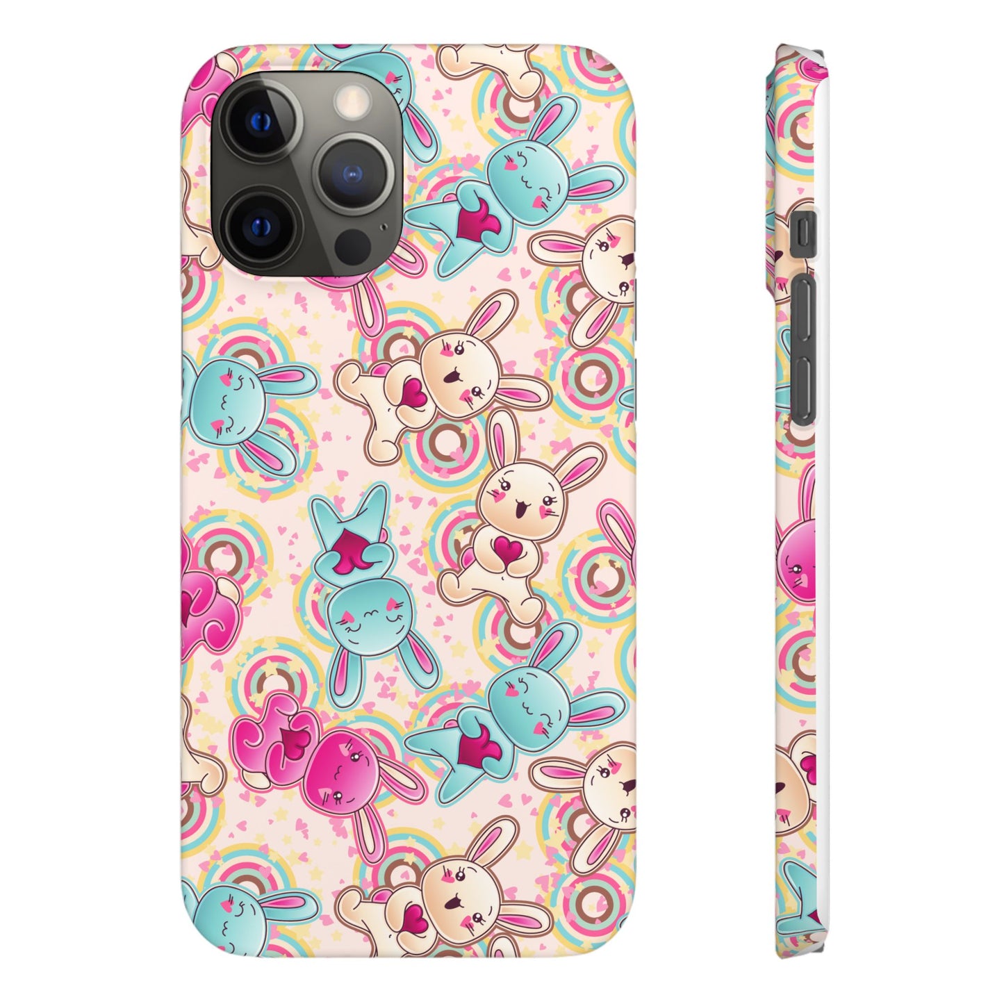 Colorful Bunny Snap Case for iPhone | Cute Bunny Phone Cover
