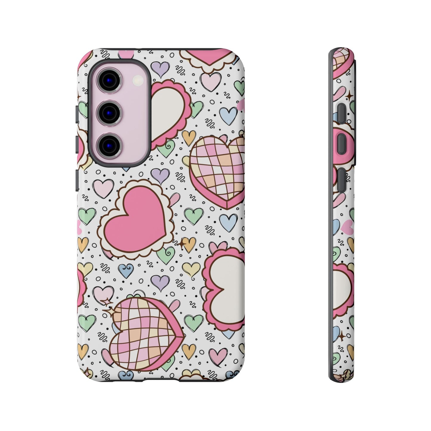 Cute Heart Pattern Phone Case - Tough Cases for Valentine's Day & Everyday Use