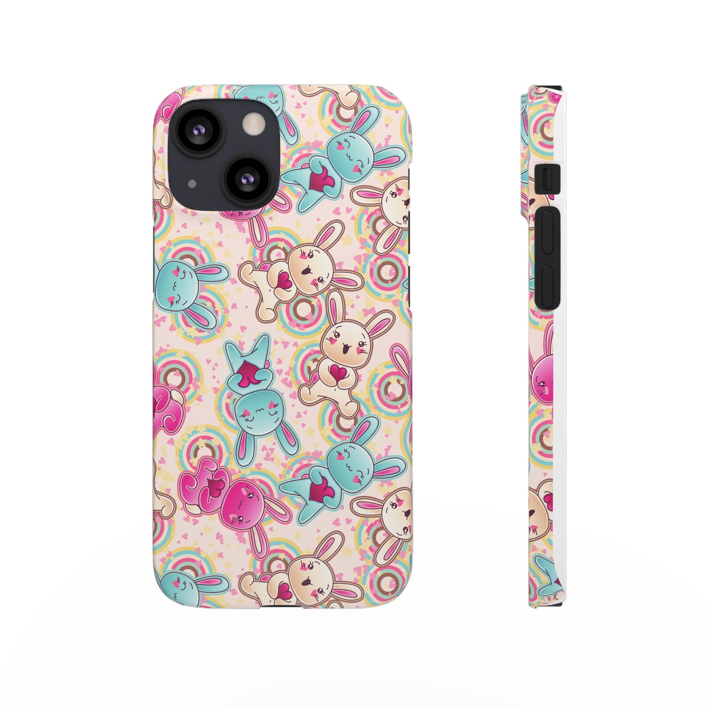 Colorful Bunny Snap Case for iPhone | Cute Bunny Phone Cover