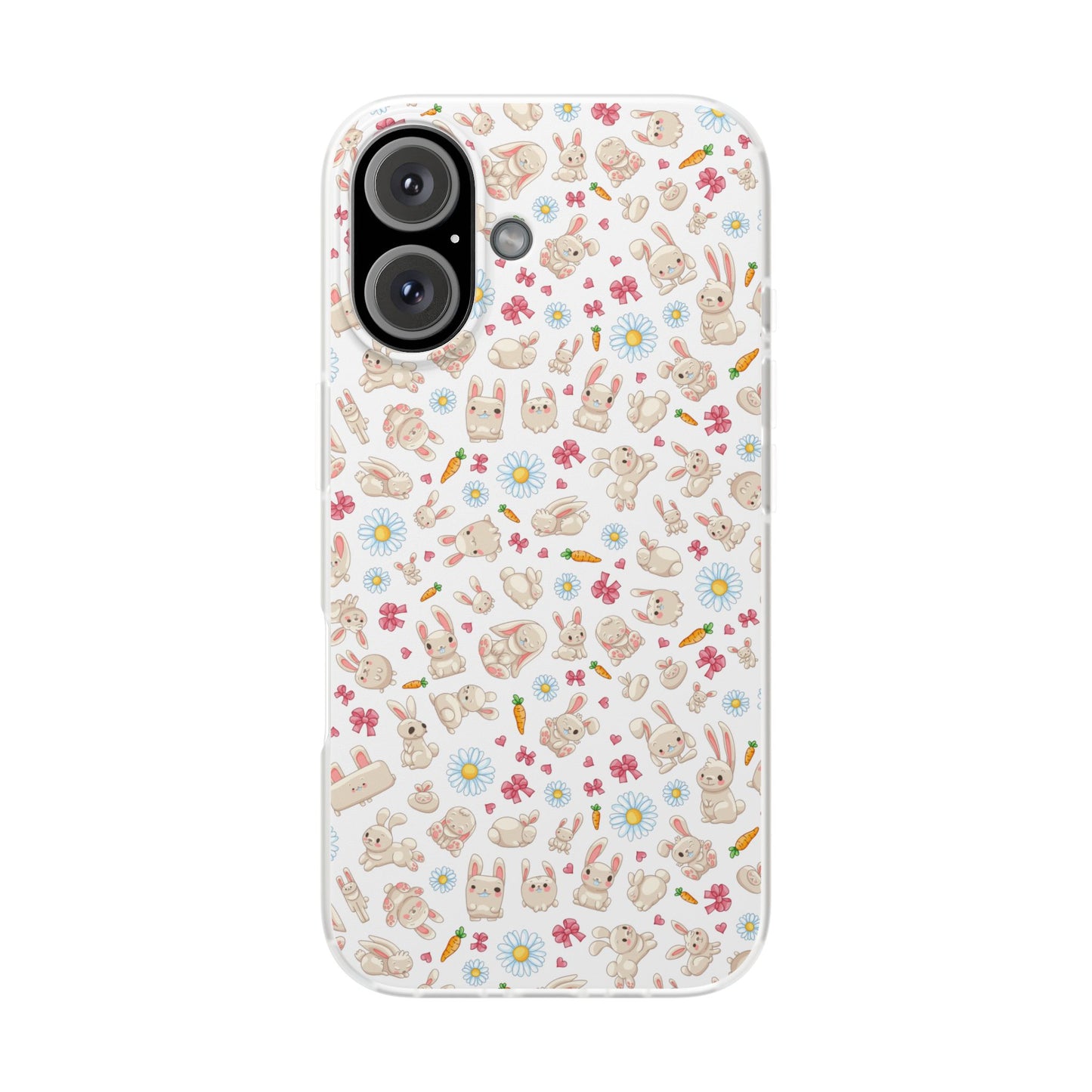 Cute Wallpaper Bunny Flexi Cases for iPhone and Samsung Accessories, Spring, Easter Gift, Animal Print, Pastel Aesthetic, Cute Phone Covers