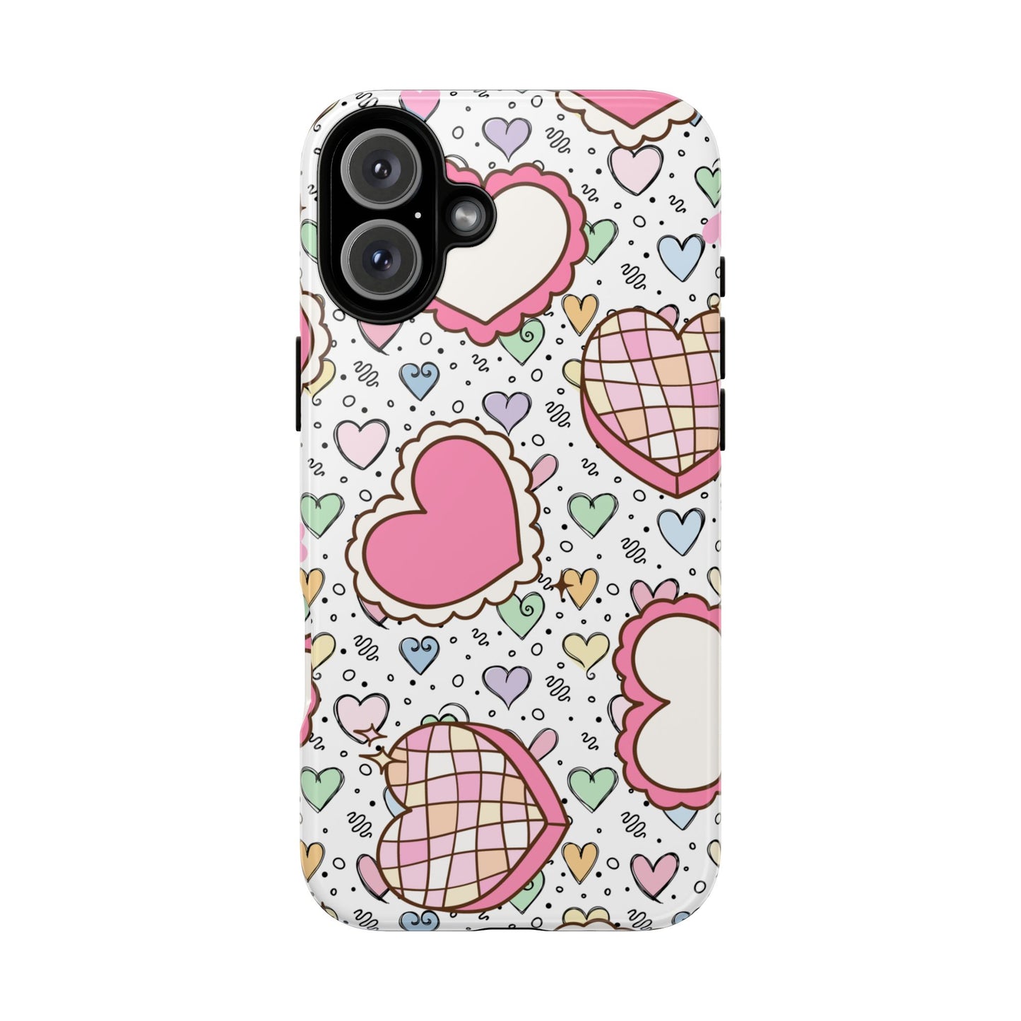 Cute Heart Pattern Phone Case - Tough Cases for Valentine's Day & Everyday Use