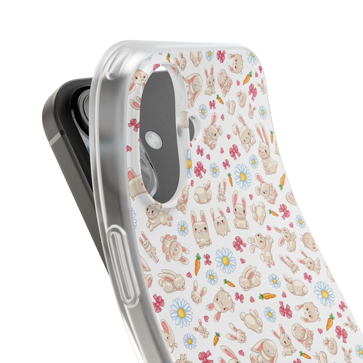 Cute Wallpaper Bunny Flexi Cases for iPhone and Samsung Accessories, Spring, Easter Gift, Animal Print, Pastel Aesthetic, Cute Phone Covers