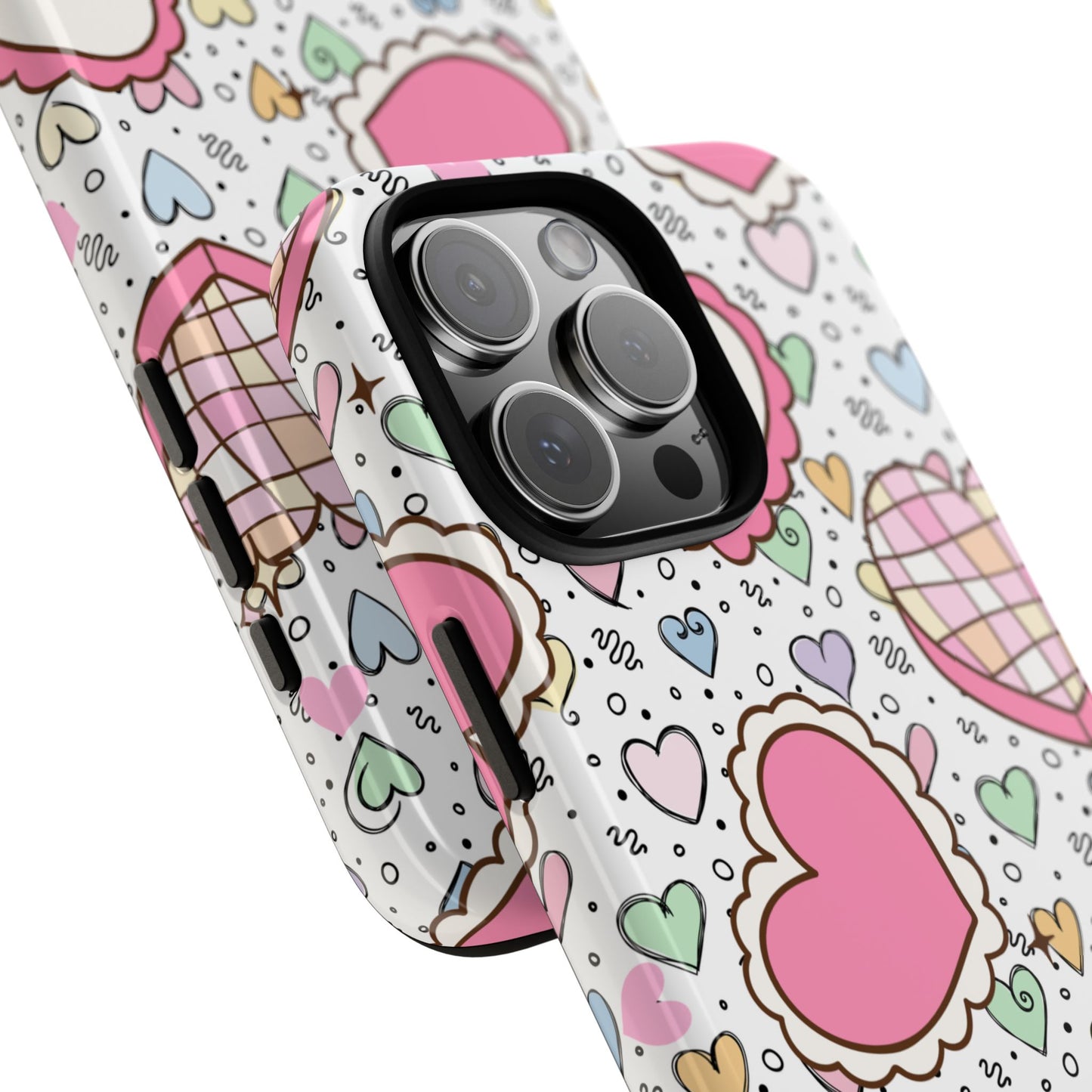 Cute Heart Pattern Phone Case - Tough Cases for Valentine's Day & Everyday Use