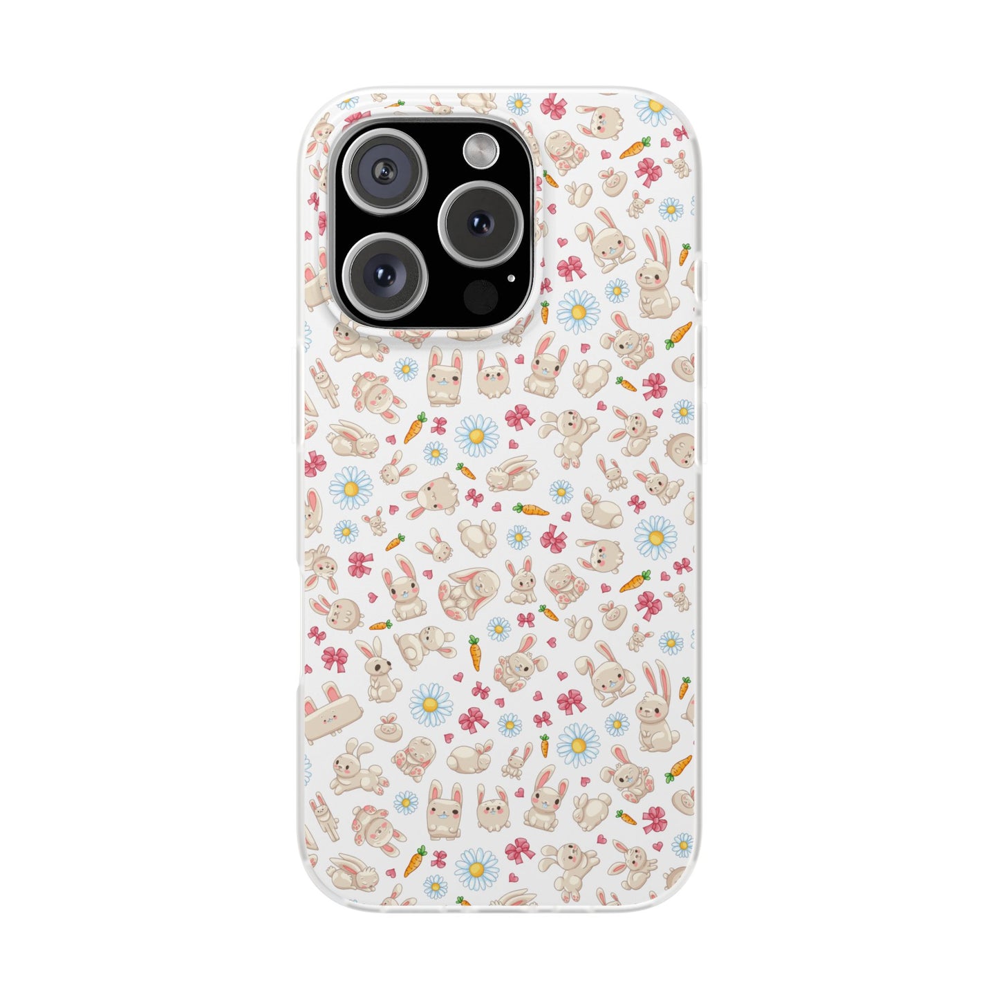 Cute Wallpaper Bunny Flexi Cases for iPhone and Samsung Accessories, Spring, Easter Gift, Animal Print, Pastel Aesthetic, Cute Phone Covers