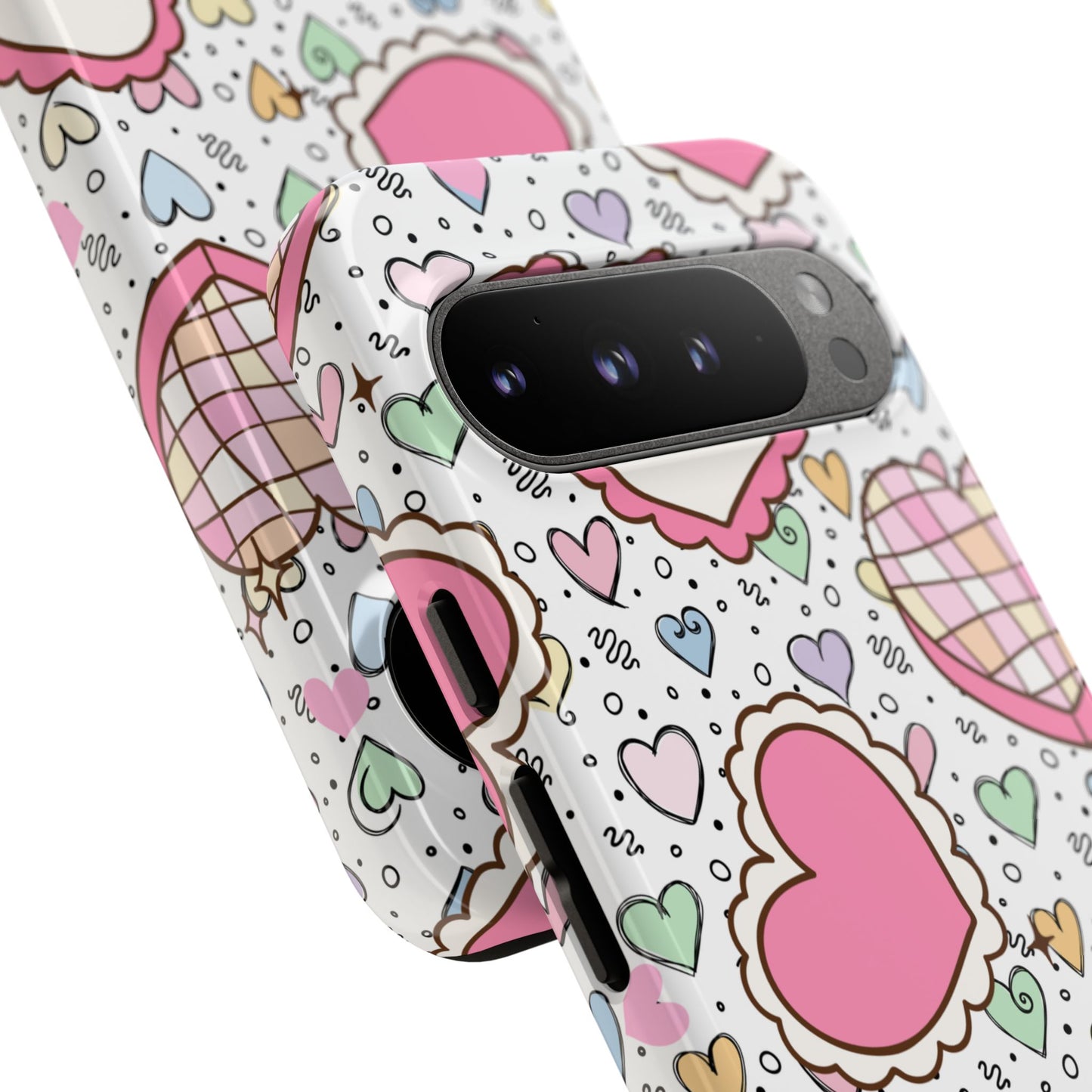 Cute Heart Pattern Phone Case - Tough Cases for Valentine's Day & Everyday Use