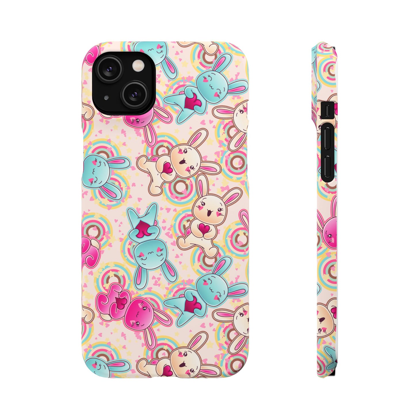 Colorful Bunny Snap Case for iPhone | Cute Bunny Phone Cover