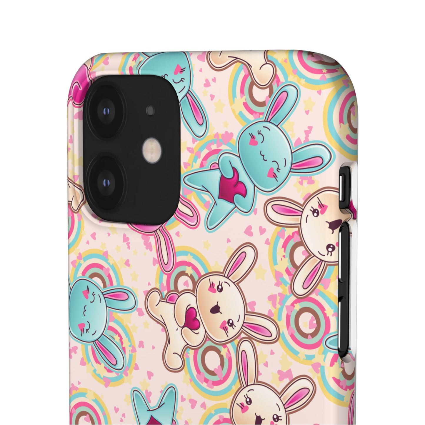 Colorful Bunny Snap Case for iPhone | Cute Bunny Phone Cover