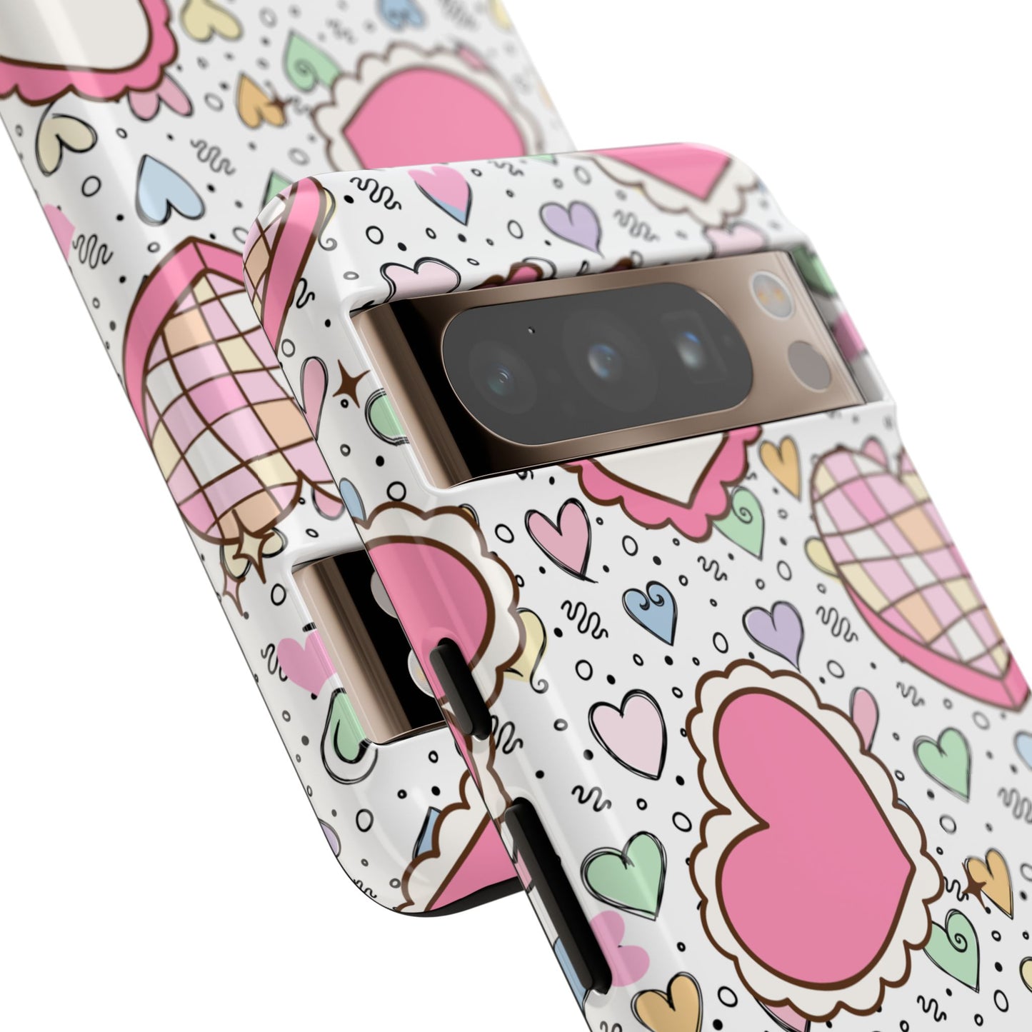 Cute Heart Pattern Phone Case - Tough Cases for Valentine's Day & Everyday Use