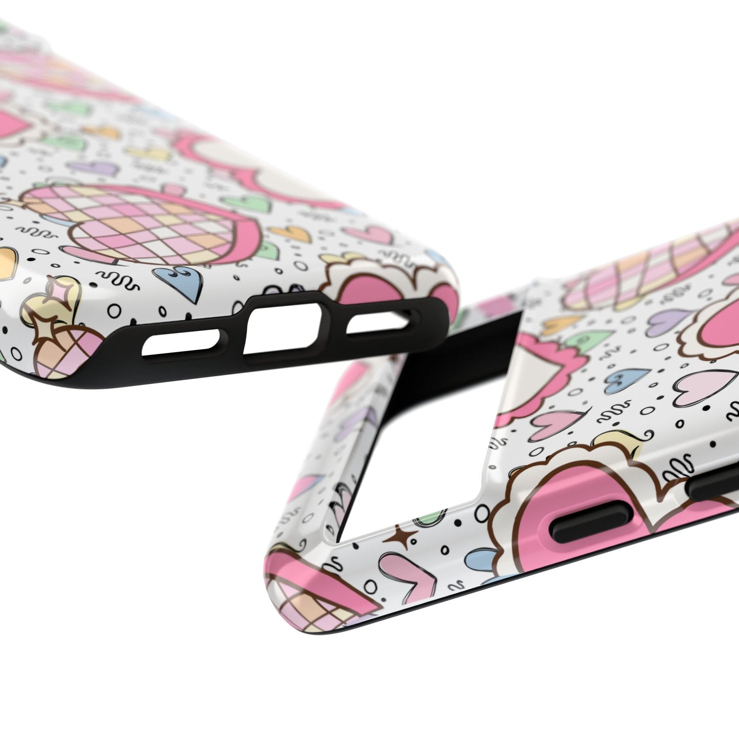 Cute Heart Pattern Phone Case - Tough Cases for Valentine's Day & Everyday Use