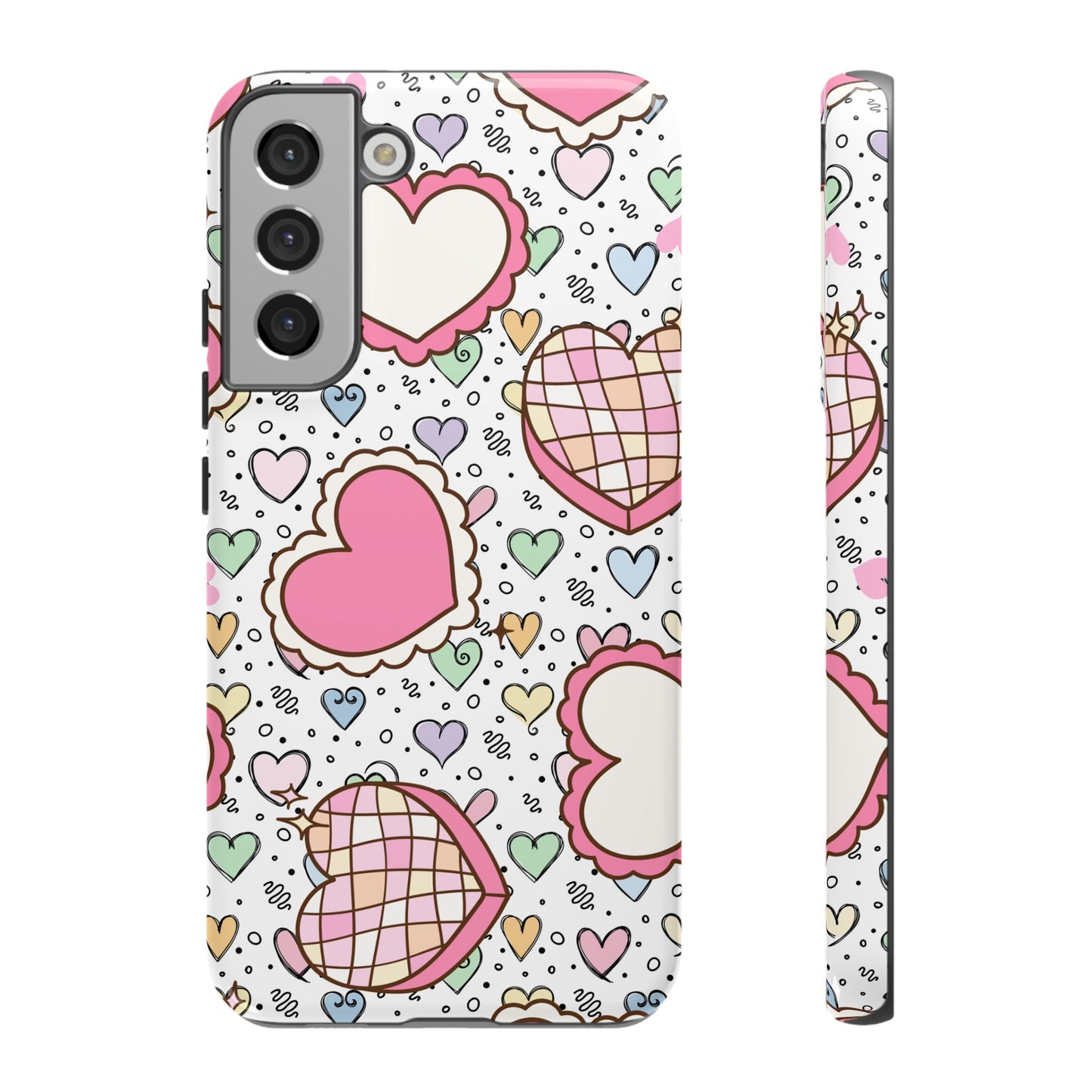 Cute Heart Pattern Phone Case - Tough Cases for Valentine's Day & Everyday Use
