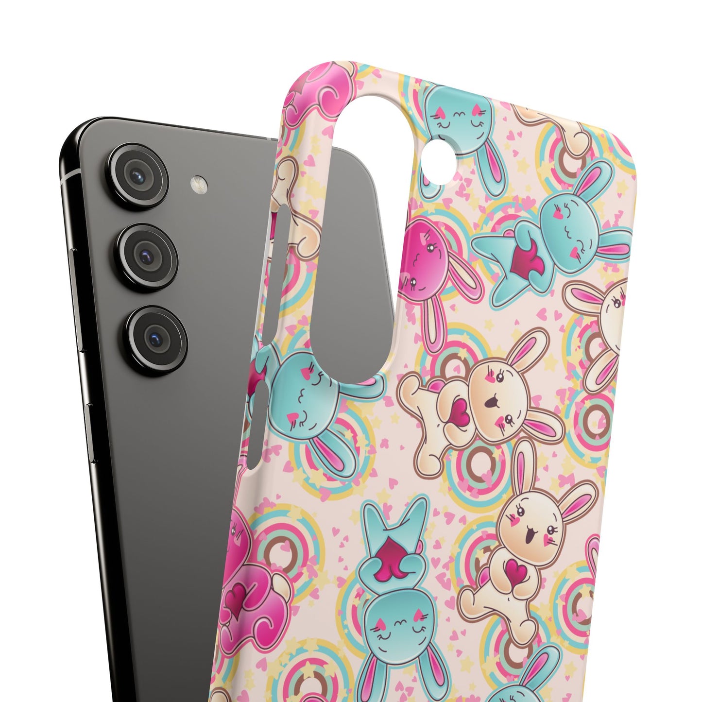 Colorful Bunny Snap Case for iPhone | Cute Bunny Phone Cover