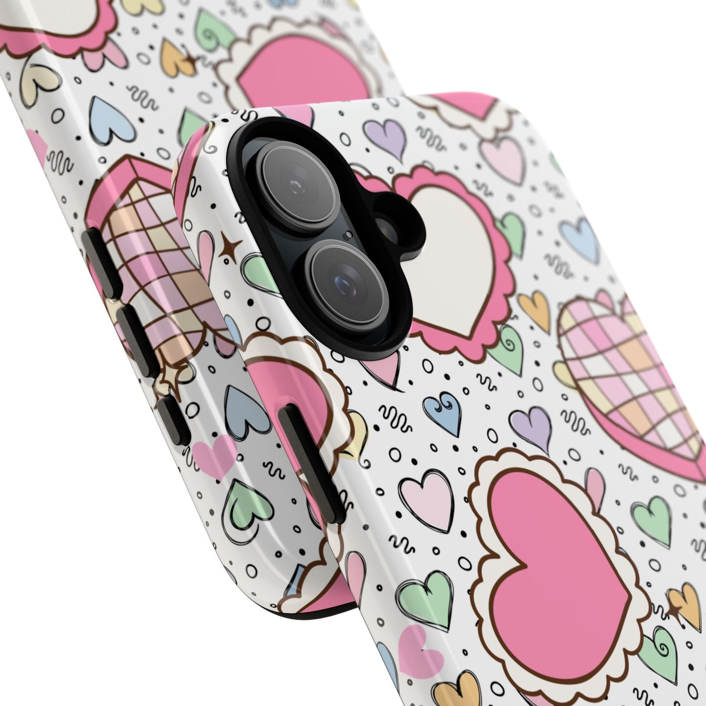 Cute Heart Pattern Phone Case - Tough Cases for Valentine's Day & Everyday Use