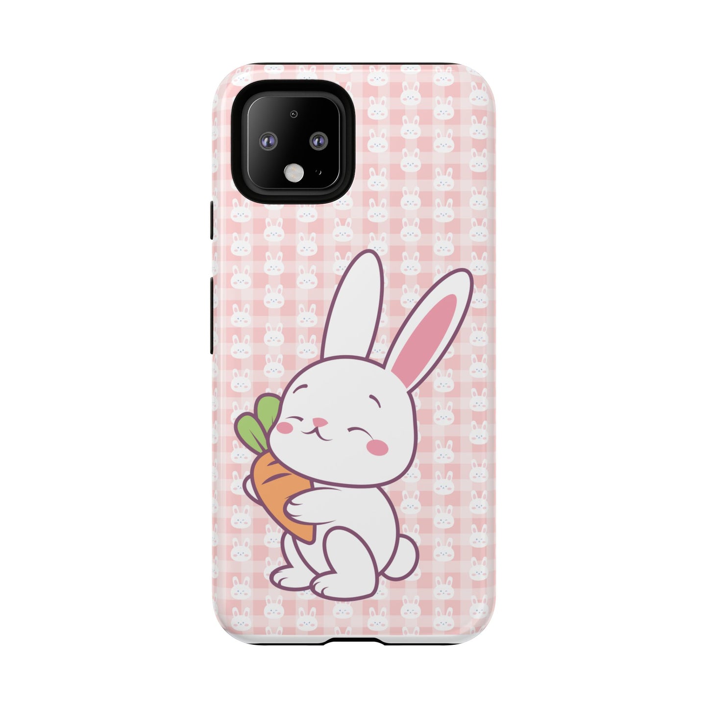 Google Pixel Phone Cases, Cute Bunny Carrot Design - Protective Cover, Easter Gift, Animal Lover Accessory, Hard Shell Protector, Easter Bunny Phone Case
