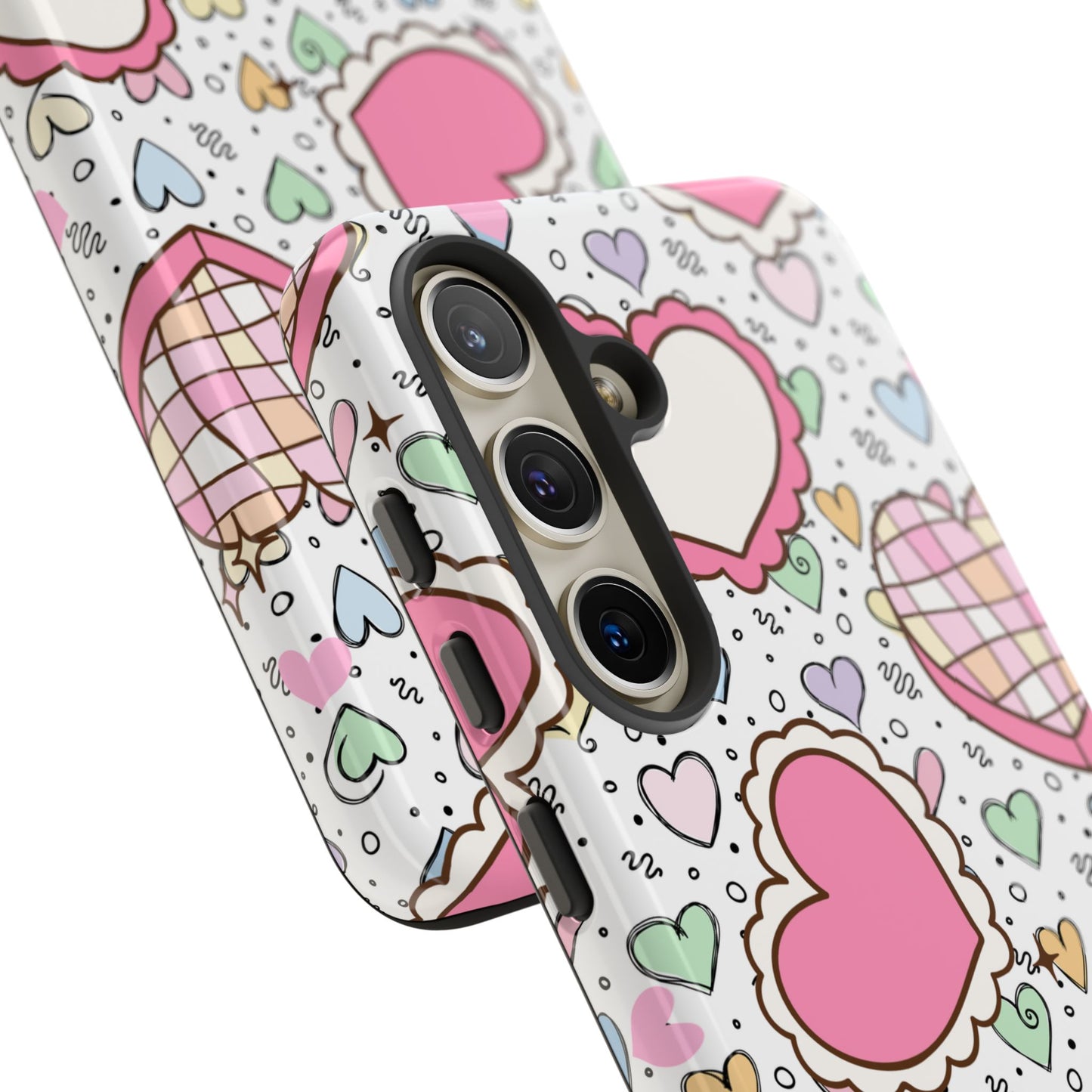 Cute Heart Pattern Phone Case - Tough Cases for Valentine's Day & Everyday Use