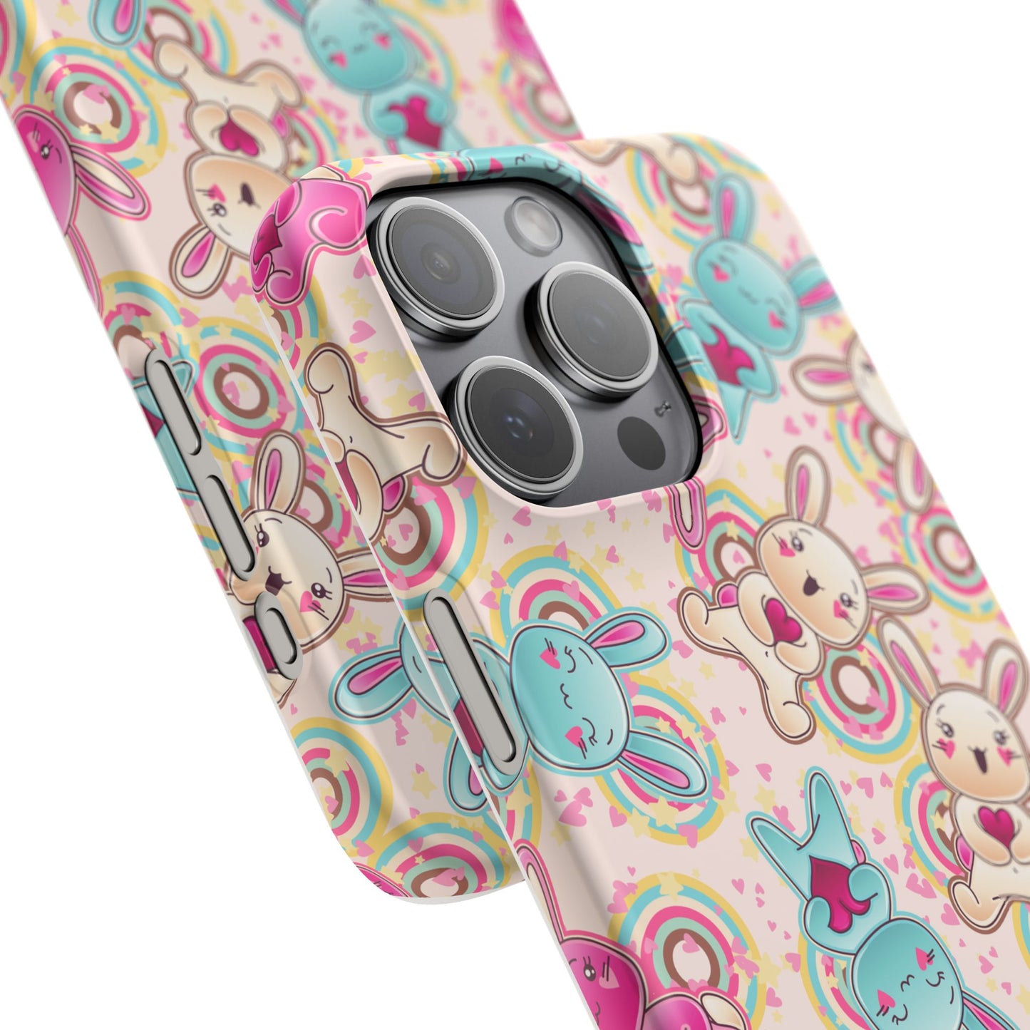 Colorful Bunny Snap Case for iPhone | Cute Bunny Phone Cover