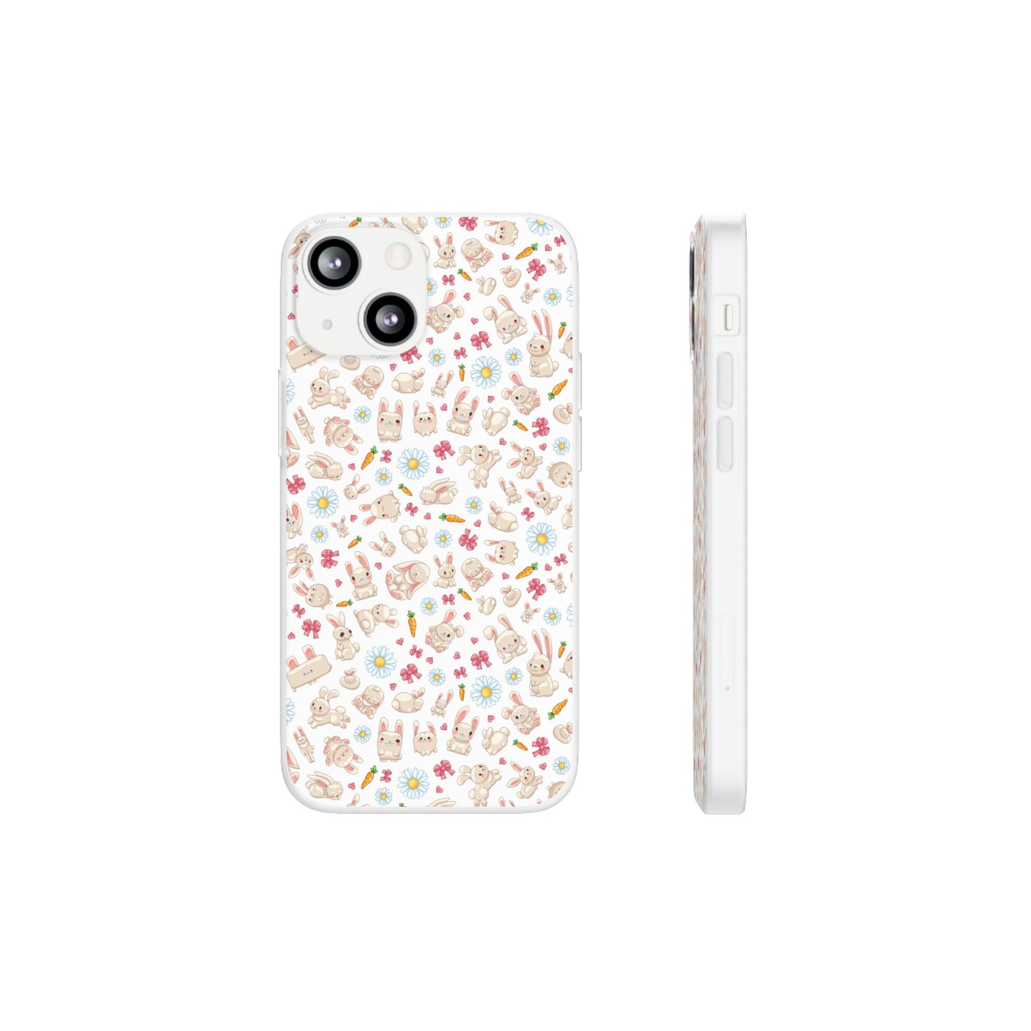 Cute Wallpaper Bunny Flexi Cases for iPhone and Samsung Accessories, Spring, Easter Gift, Animal Print, Pastel Aesthetic, Cute Phone Covers