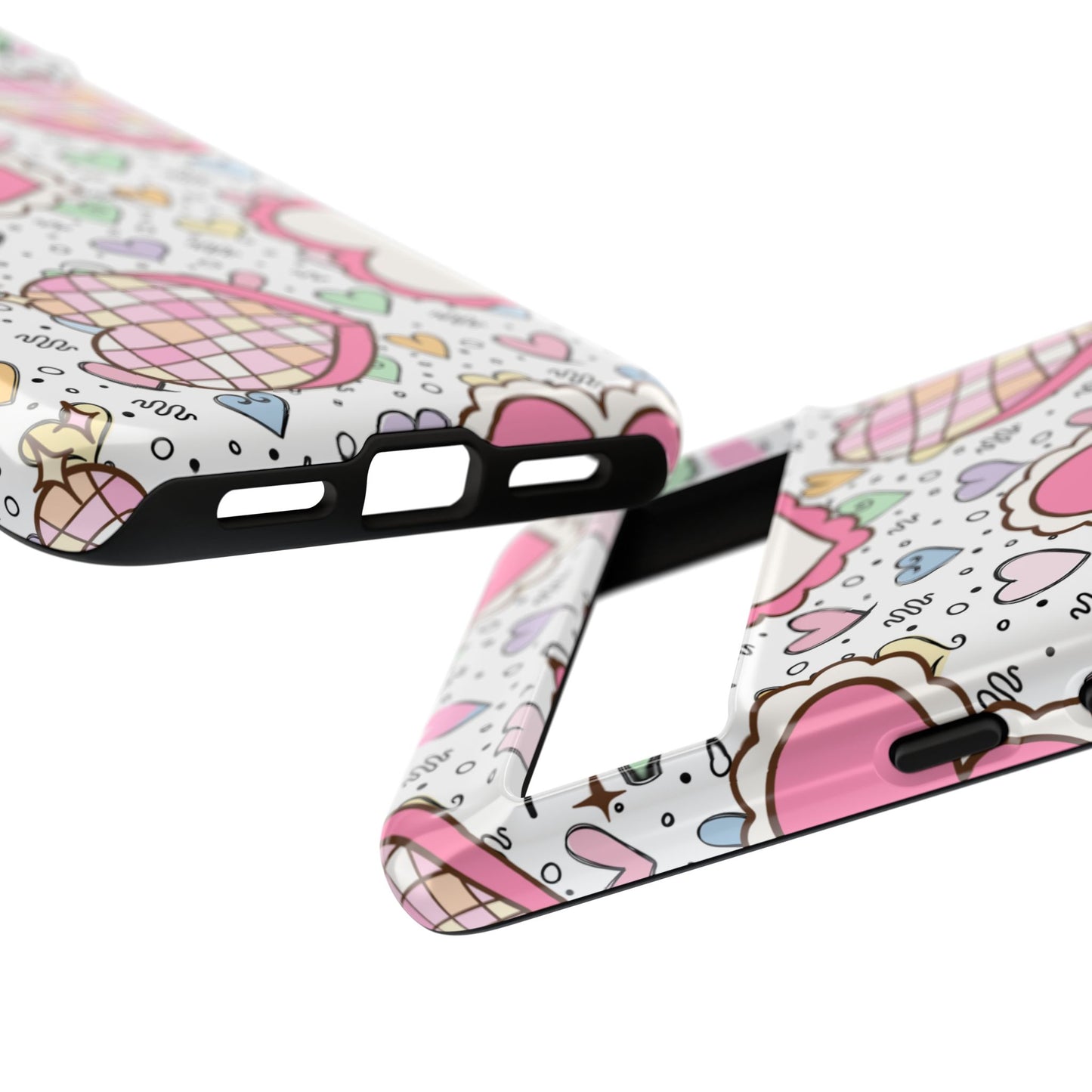 Cute Heart Pattern Phone Case - Tough Cases for Valentine's Day & Everyday Use