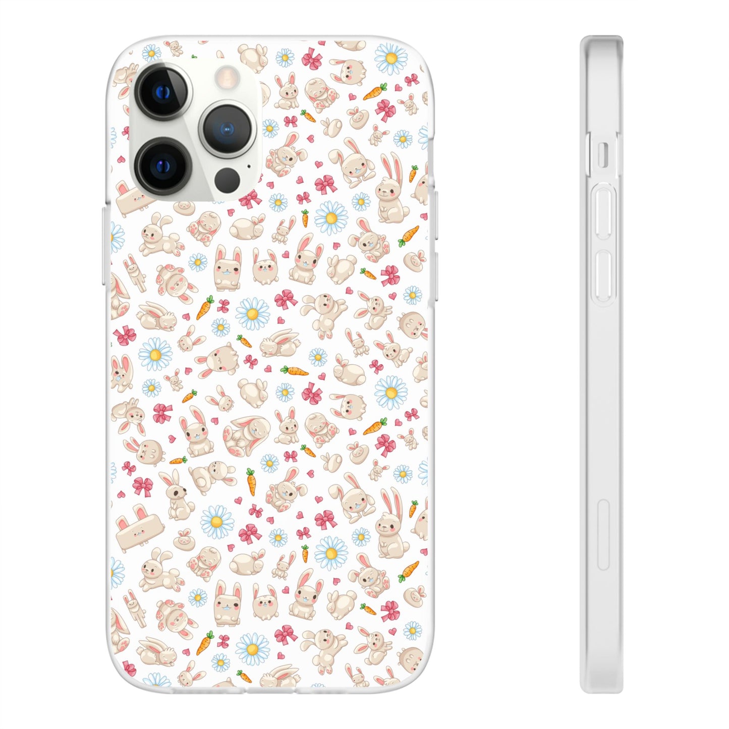 Cute Wallpaper Bunny Flexi Cases for iPhone and Samsung Accessories, Spring, Easter Gift, Animal Print, Pastel Aesthetic, Cute Phone Covers