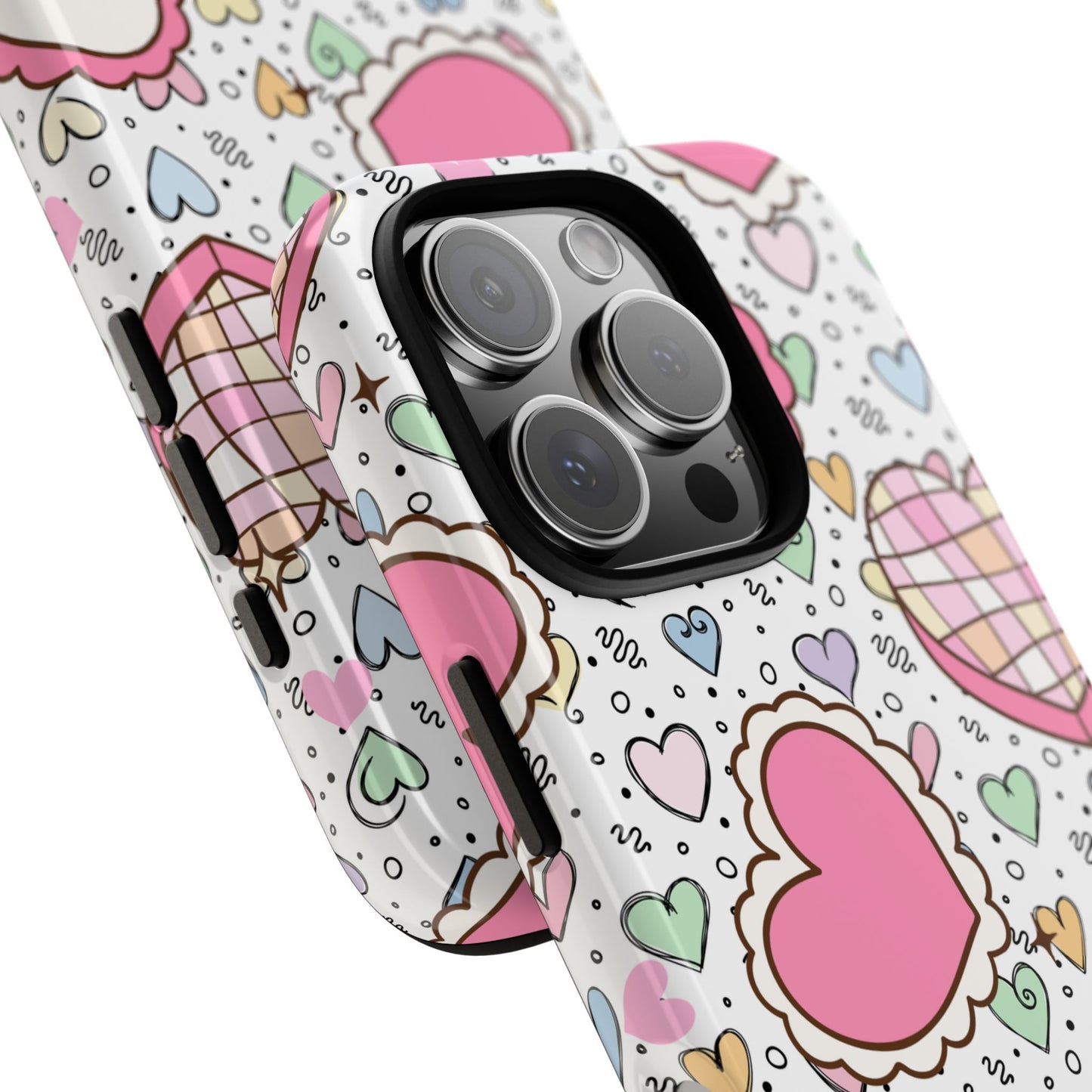 Cute Heart Pattern Phone Case - Tough Cases for Valentine's Day & Everyday Use
