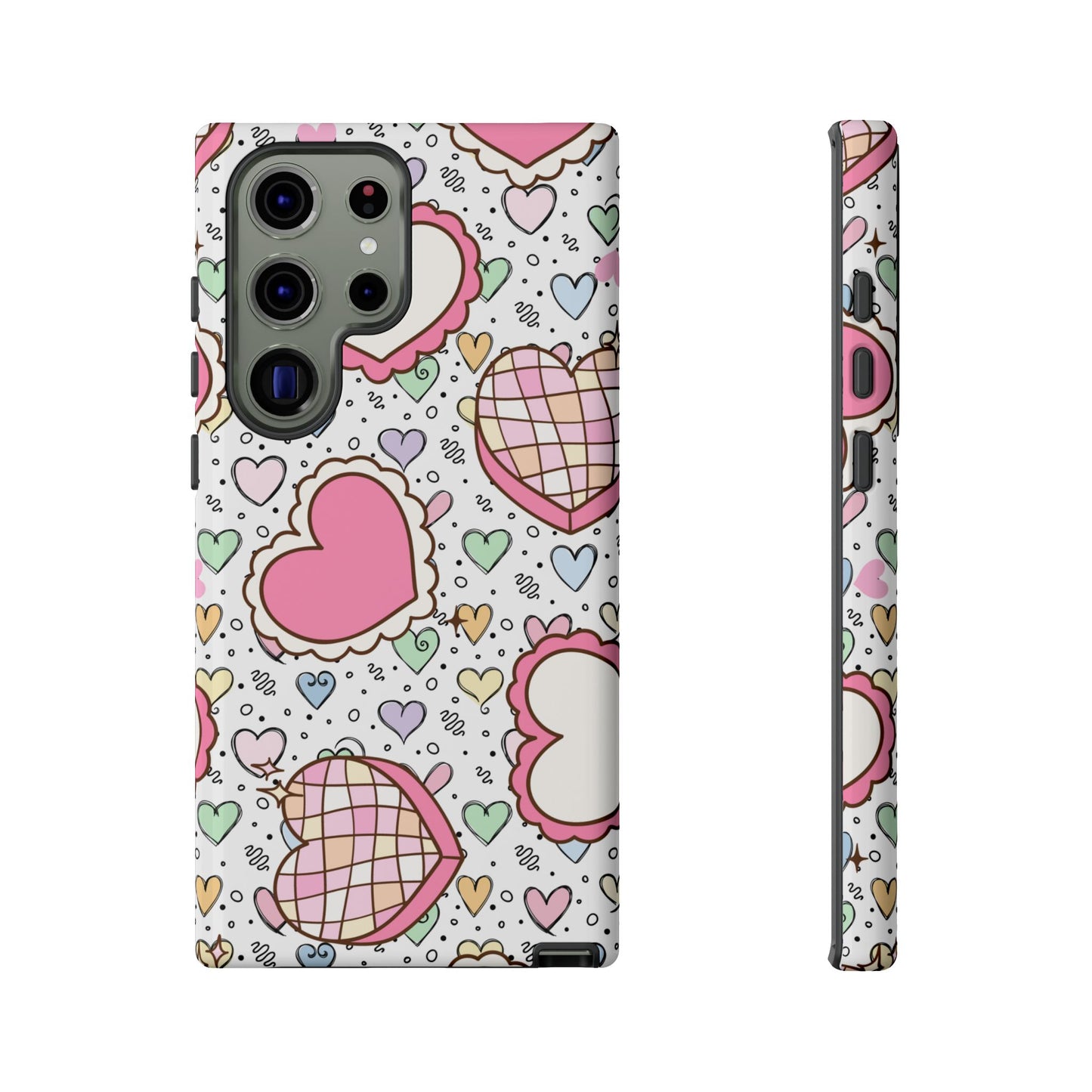 Cute Heart Pattern Phone Case - Tough Cases for Valentine's Day & Everyday Use