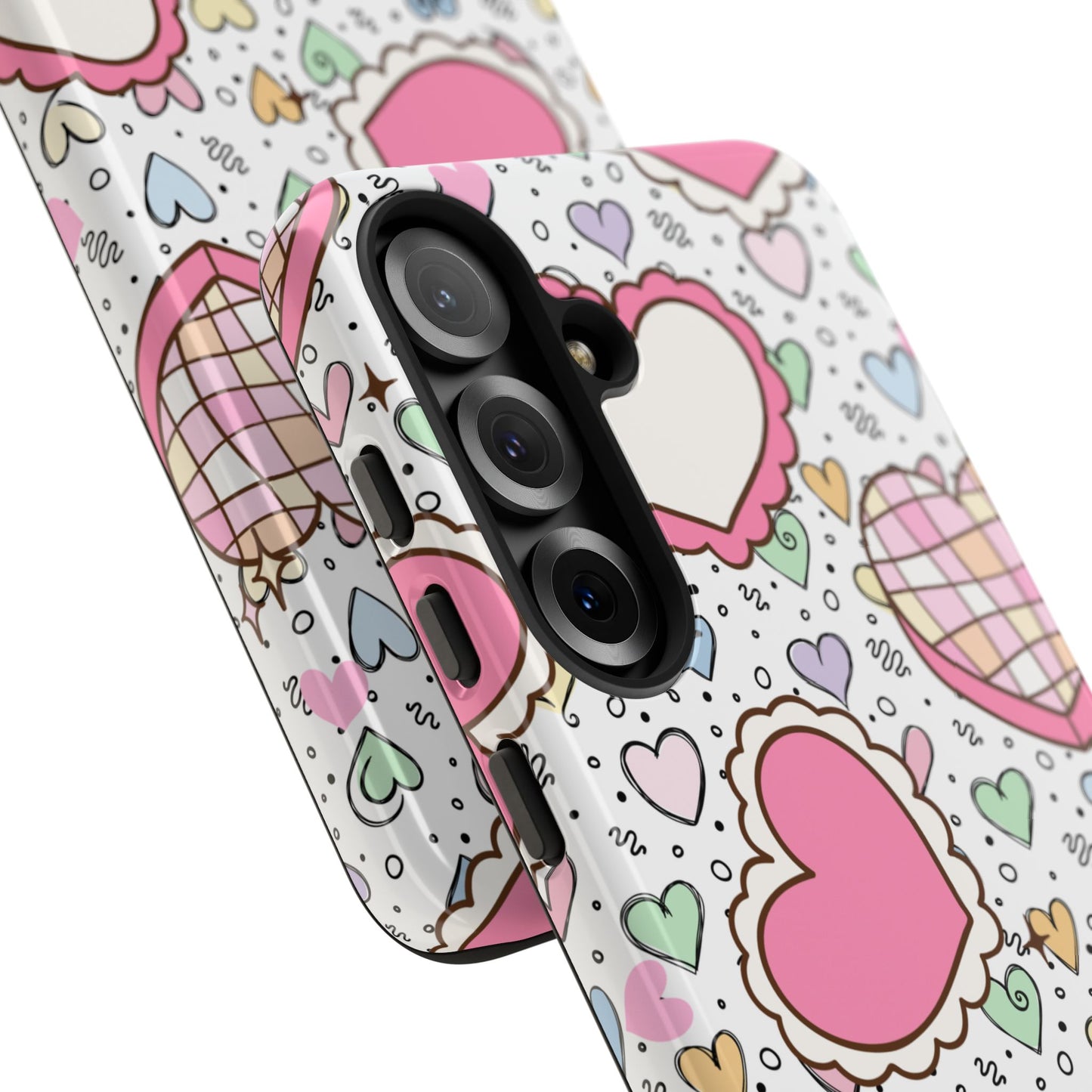 Cute Heart Pattern Phone Case - Tough Cases for Valentine's Day & Everyday Use