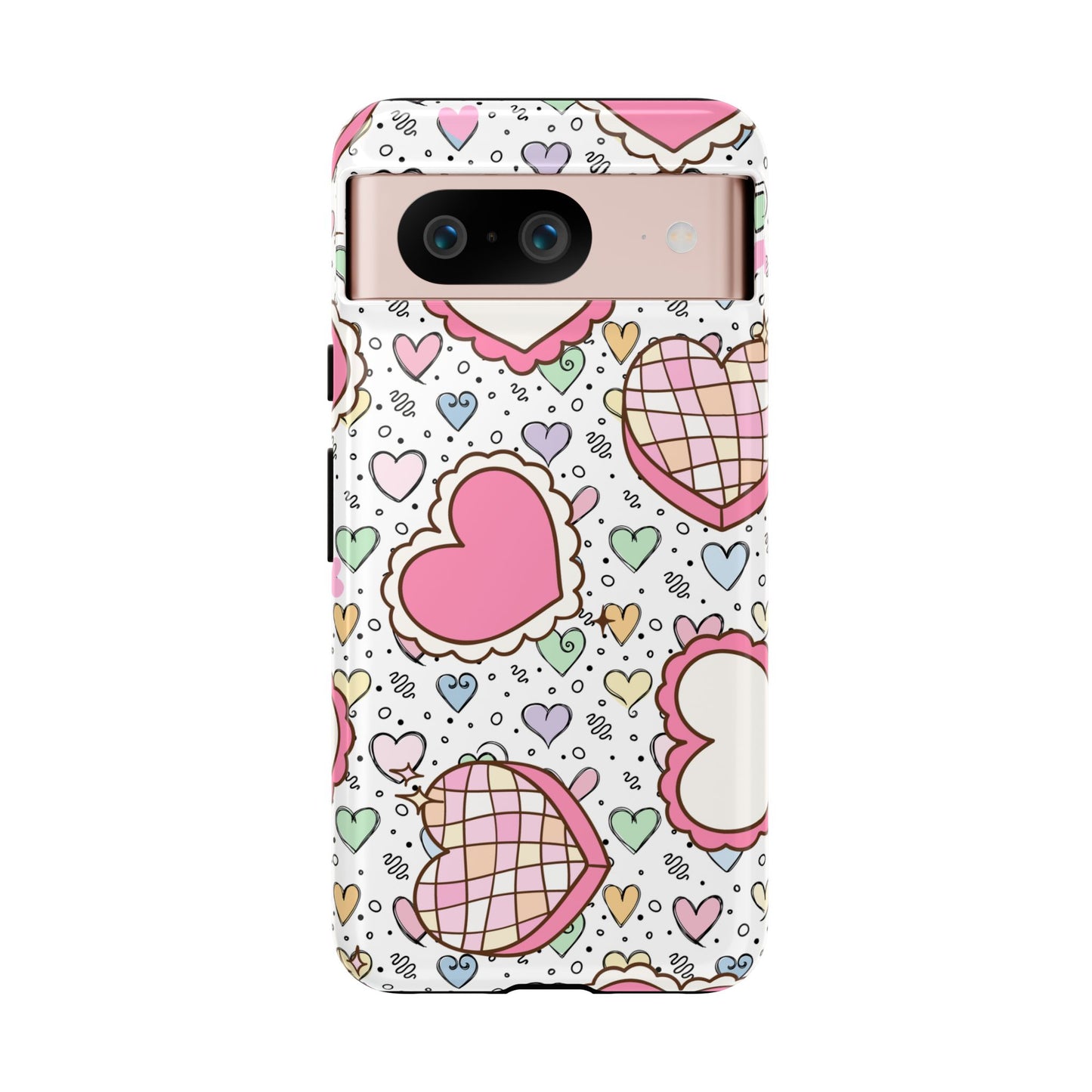 Cute Heart Pattern Phone Case - Tough Cases for Valentine's Day & Everyday Use