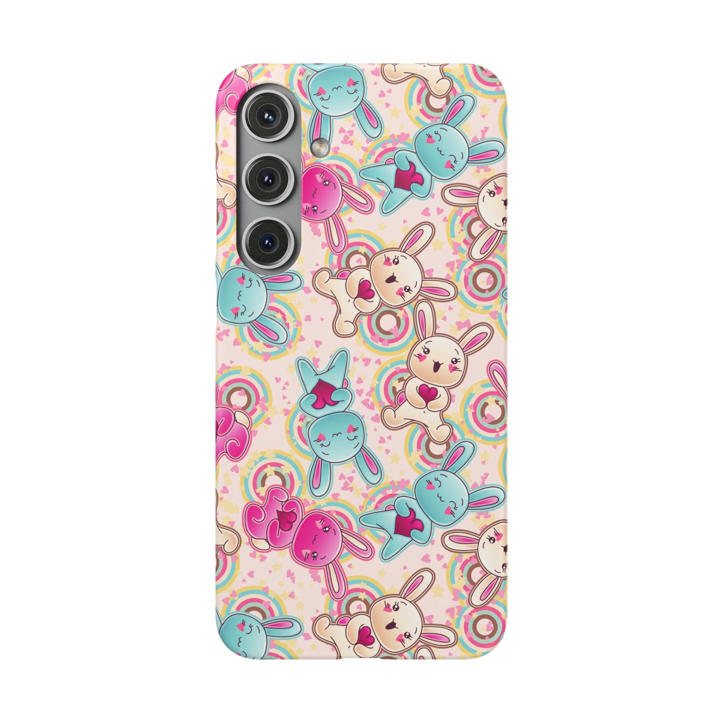 Colorful Bunny Snap Case for iPhone | Cute Bunny Phone Cover
