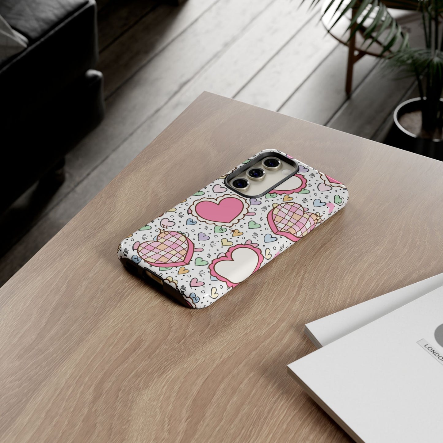 Cute Heart Pattern Phone Case - Tough Cases for Valentine's Day & Everyday Use