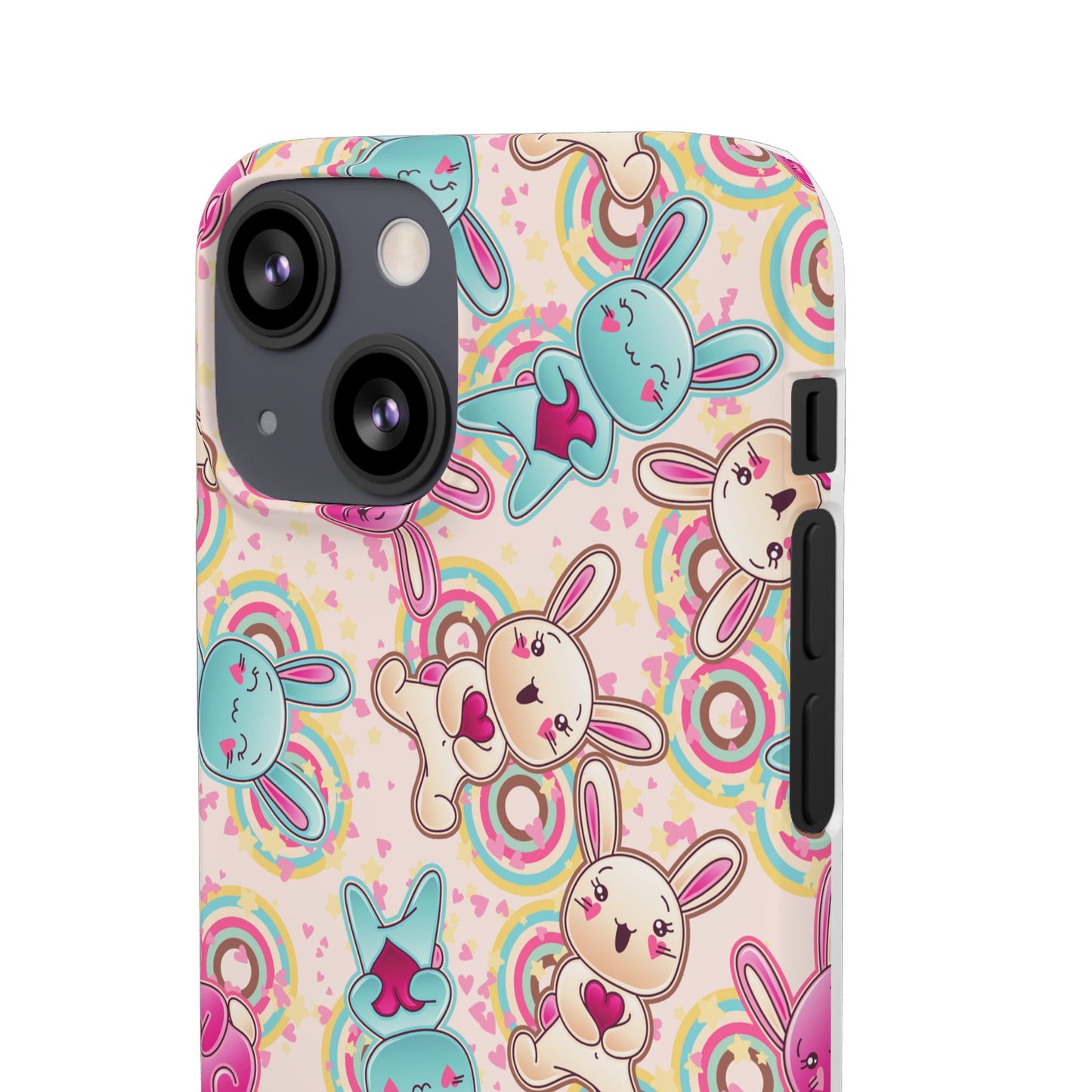 Colorful Bunny Snap Case for iPhone | Cute Bunny Phone Cover