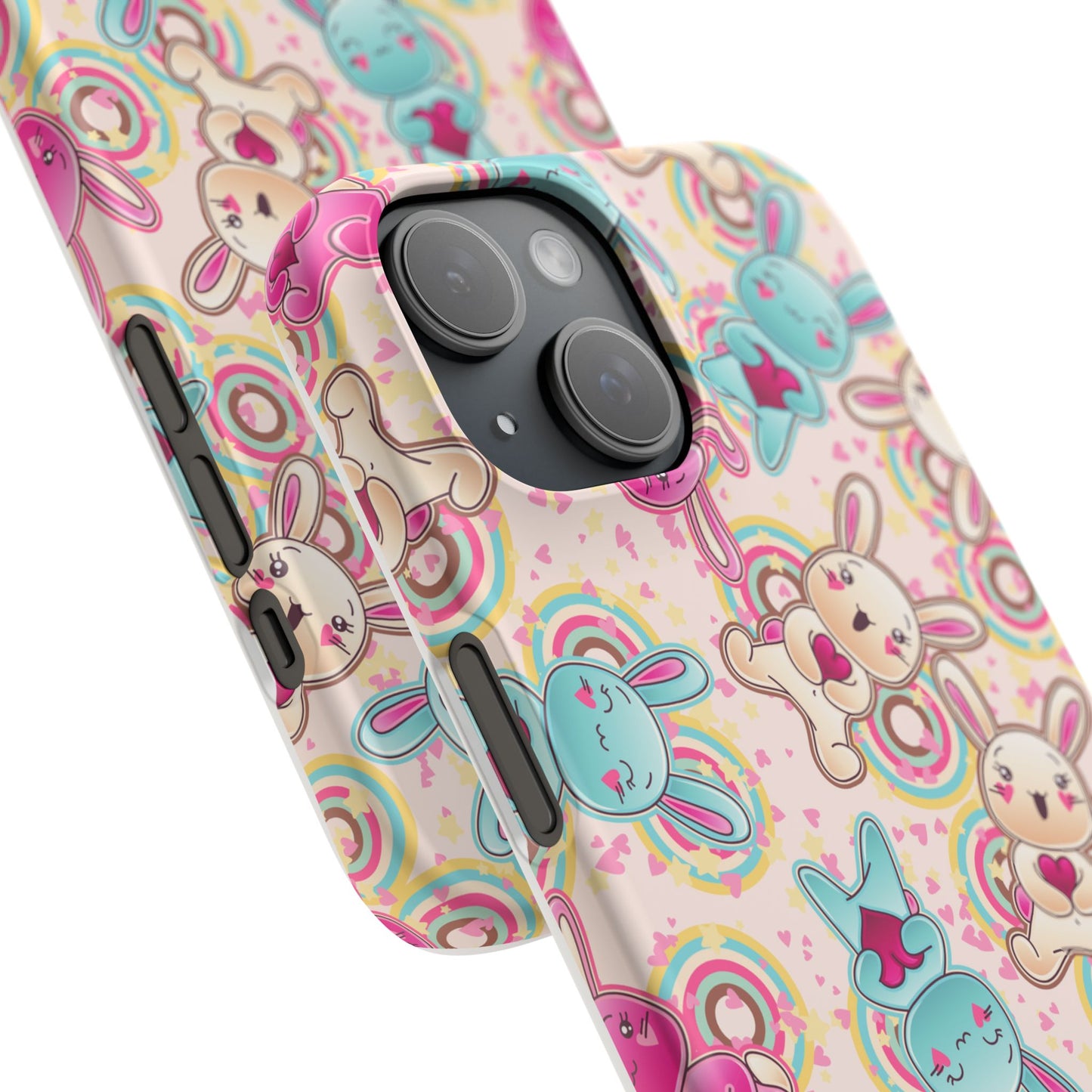 Colorful Bunny Snap Case for iPhone | Cute Bunny Phone Cover