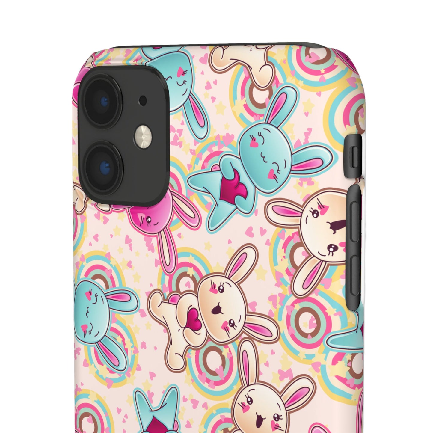 Colorful Bunny Snap Case for iPhone | Cute Bunny Phone Cover