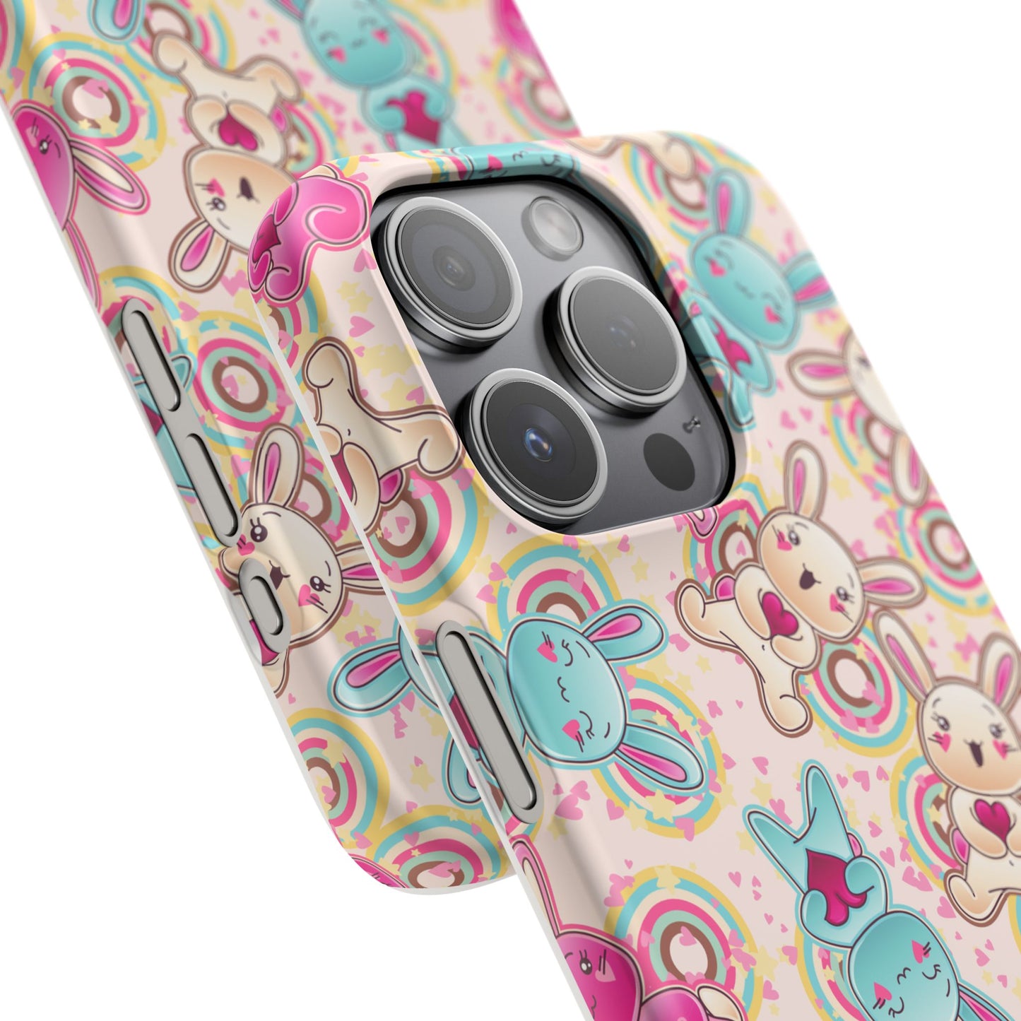 Colorful Bunny Snap Case for iPhone | Cute Bunny Phone Cover