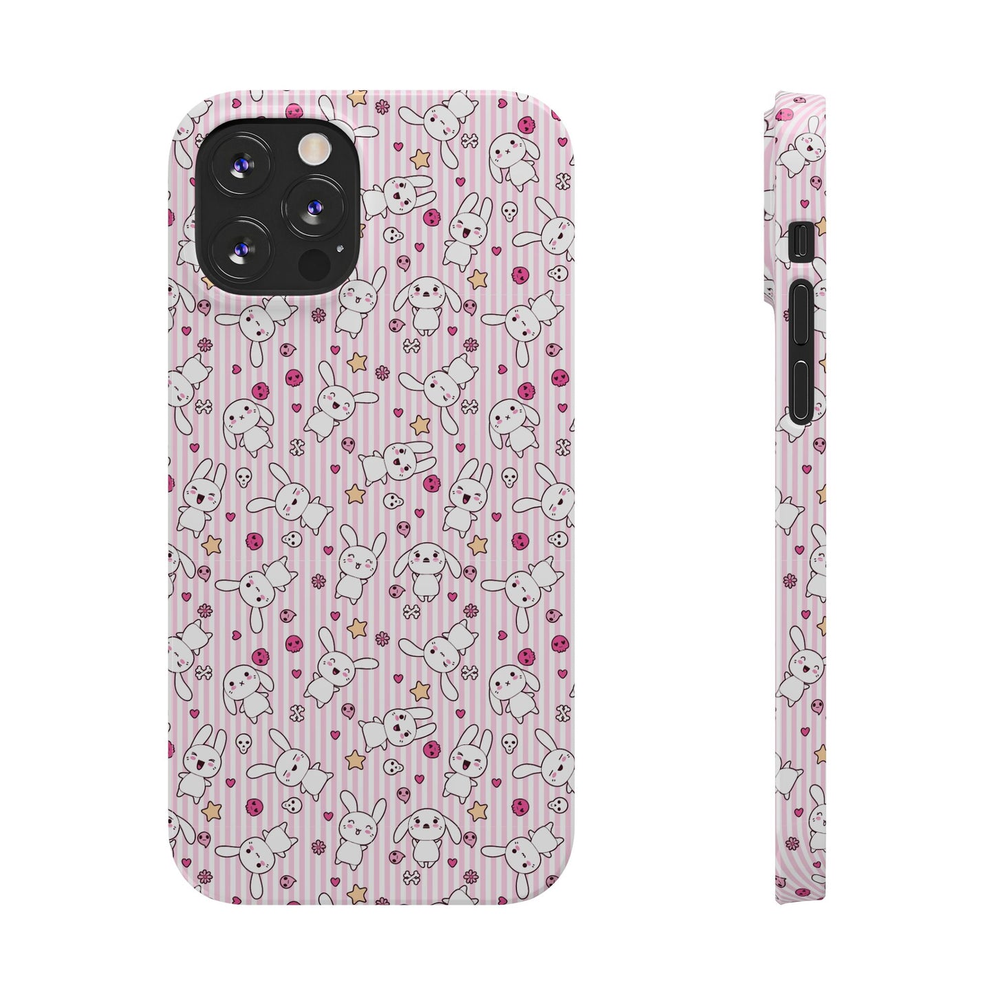 iPhone Cute Wallpaper Bunny Phone Case Kawaii Design, Slim Fit, Gifts for Animal Lovers, Phone Accessories, Cute Cell Phone Cover, Pastel Aesthetic
