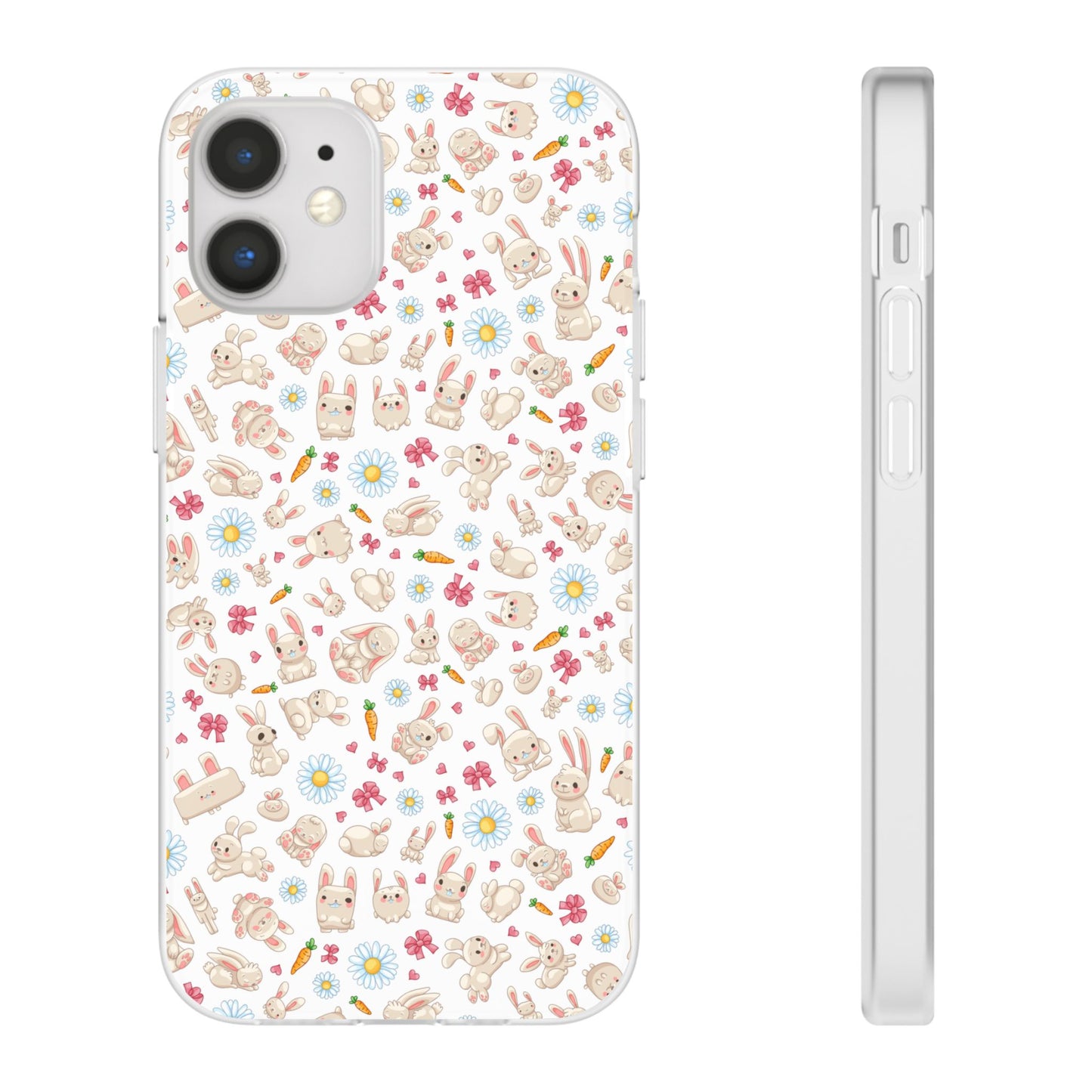 Cute Wallpaper Bunny Flexi Cases for iPhone and Samsung Accessories, Spring, Easter Gift, Animal Print, Pastel Aesthetic, Cute Phone Covers