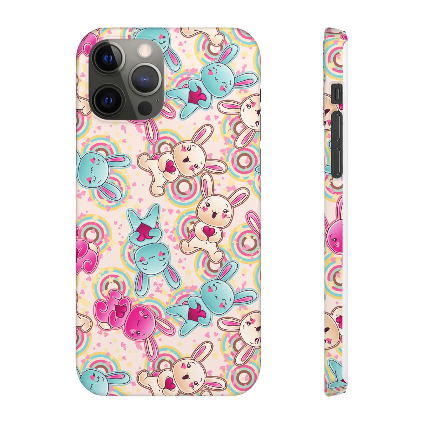 Colorful Bunny Snap Case for iPhone | Cute Bunny Phone Cover