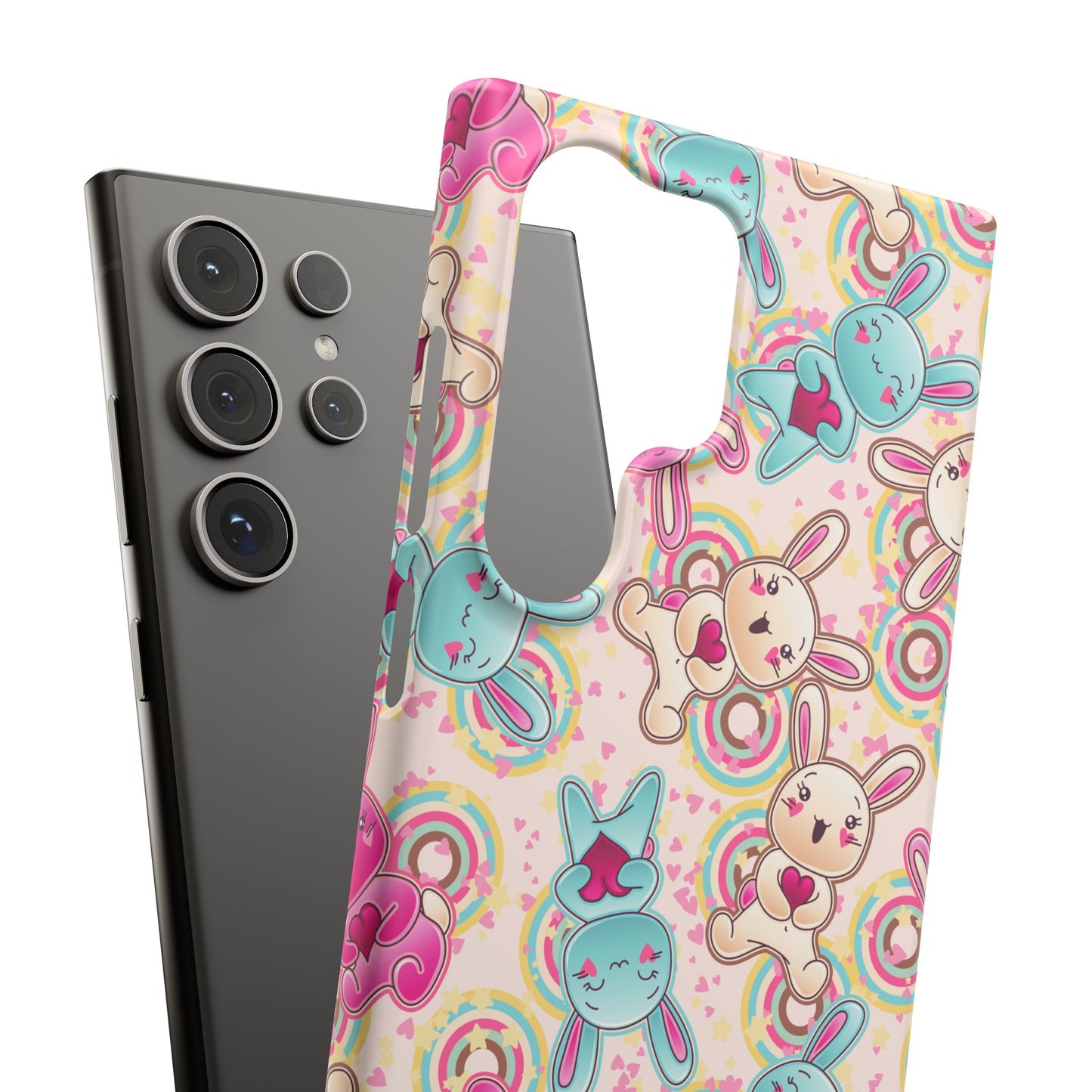 Colorful Bunny Snap Case for iPhone | Cute Bunny Phone Cover