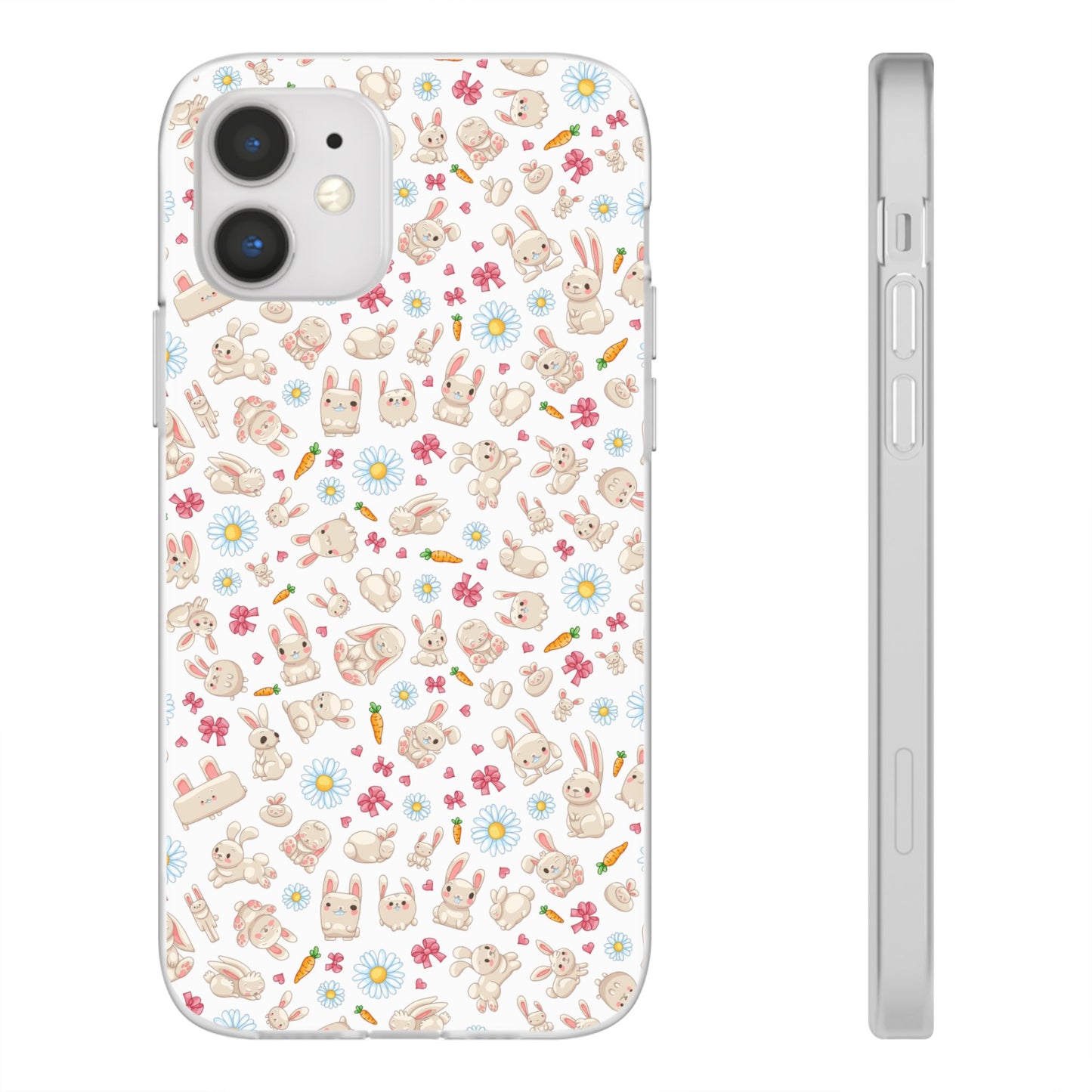 Cute Wallpaper Bunny Flexi Cases for iPhone and Samsung Accessories, Spring, Easter Gift, Animal Print, Pastel Aesthetic, Cute Phone Covers
