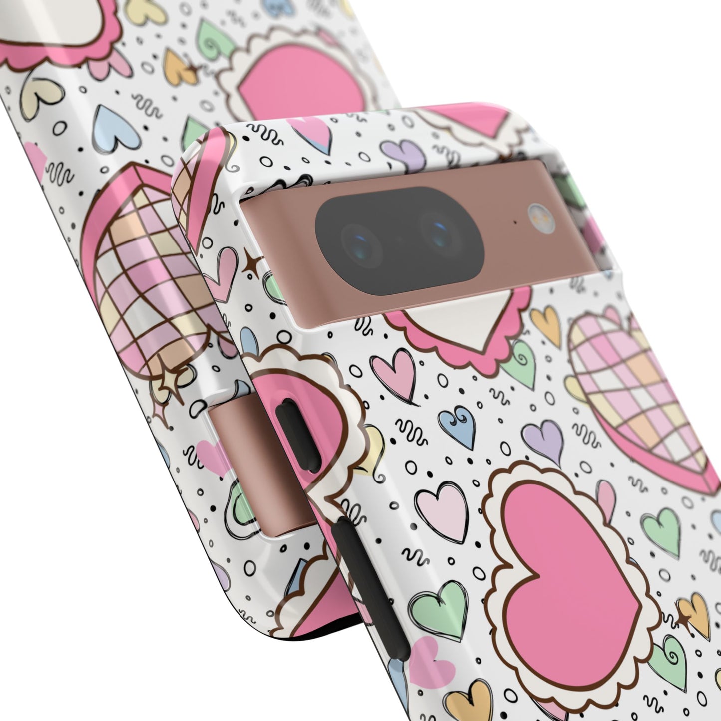 Cute Heart Pattern Phone Case - Tough Cases for Valentine's Day & Everyday Use