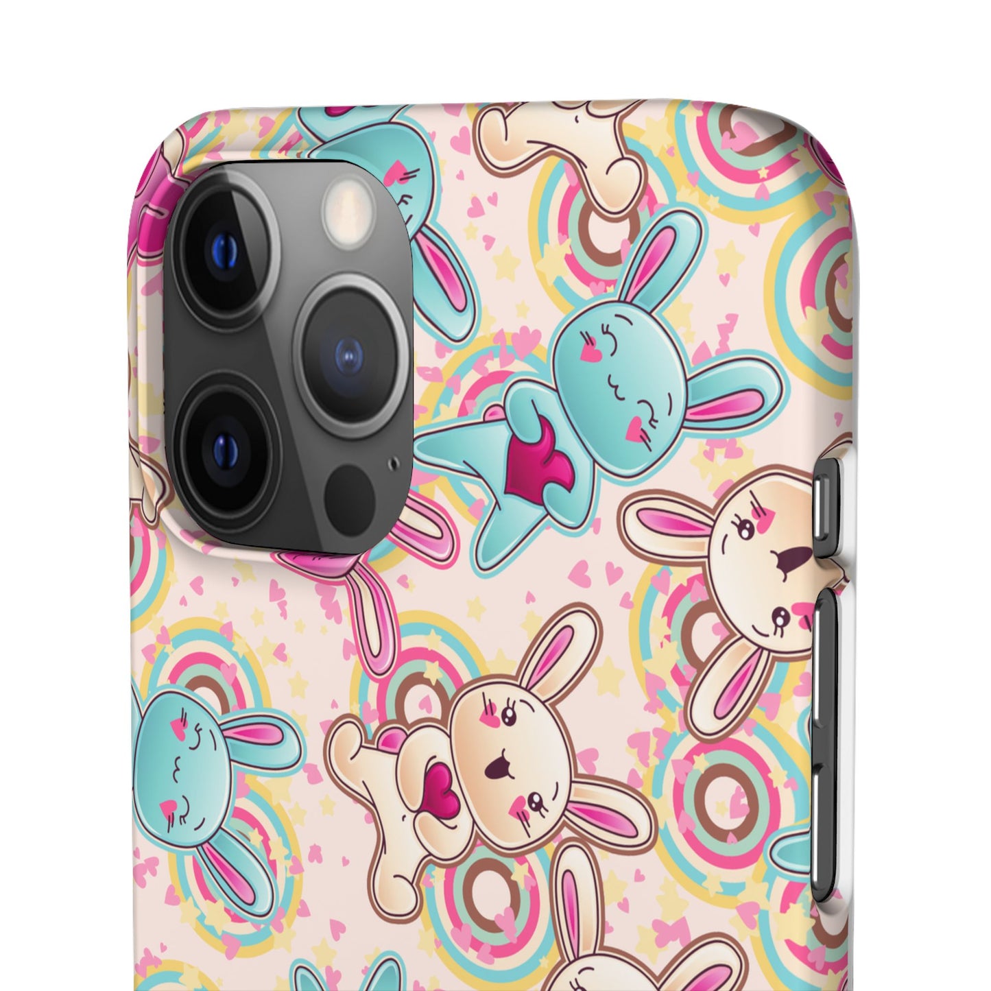 Colorful Bunny Snap Case for iPhone | Cute Bunny Phone Cover