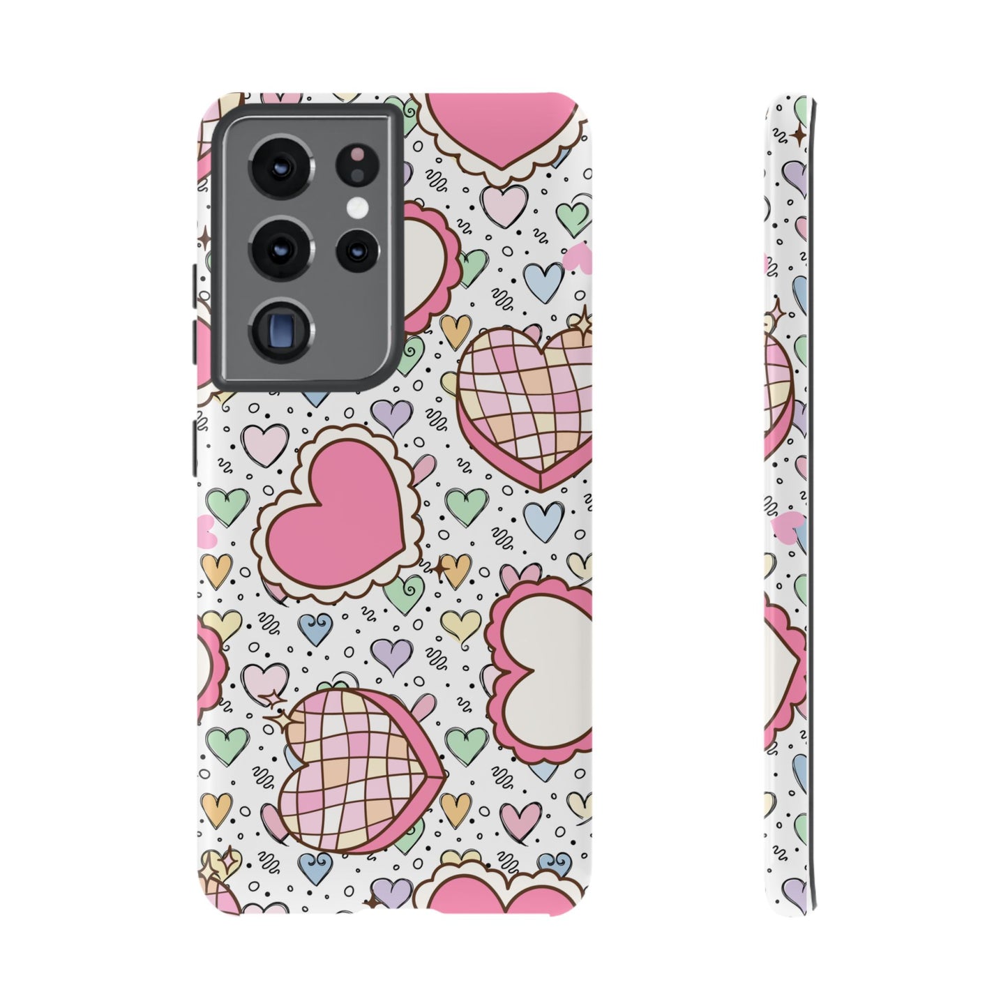 Cute Heart Pattern Phone Case - Tough Cases for Valentine's Day & Everyday Use