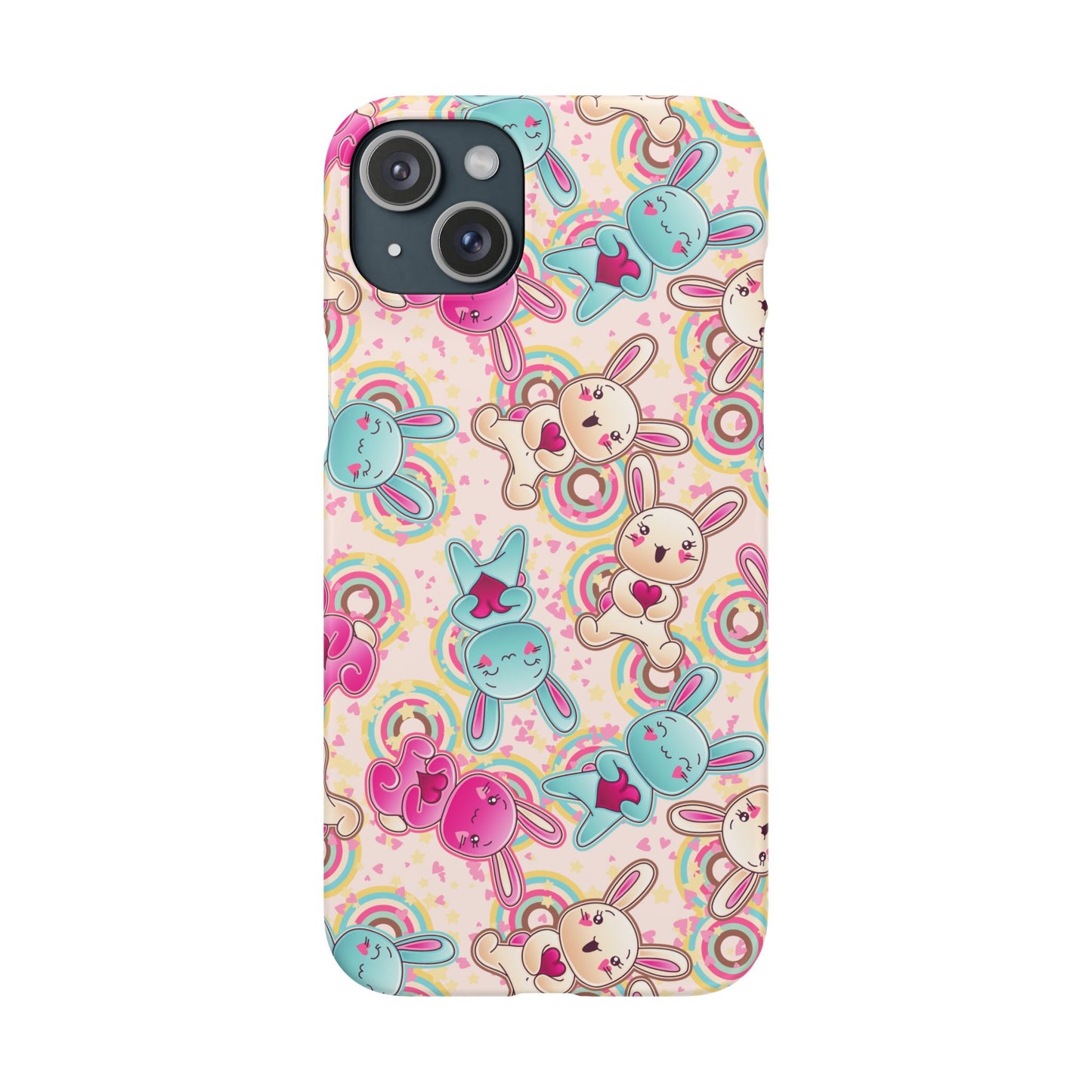 Colorful Bunny Snap Case for iPhone | Cute Bunny Phone Cover