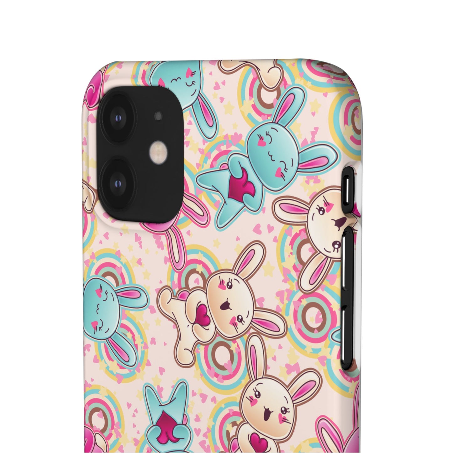 Colorful Bunny Snap Case for iPhone | Cute Bunny Phone Cover