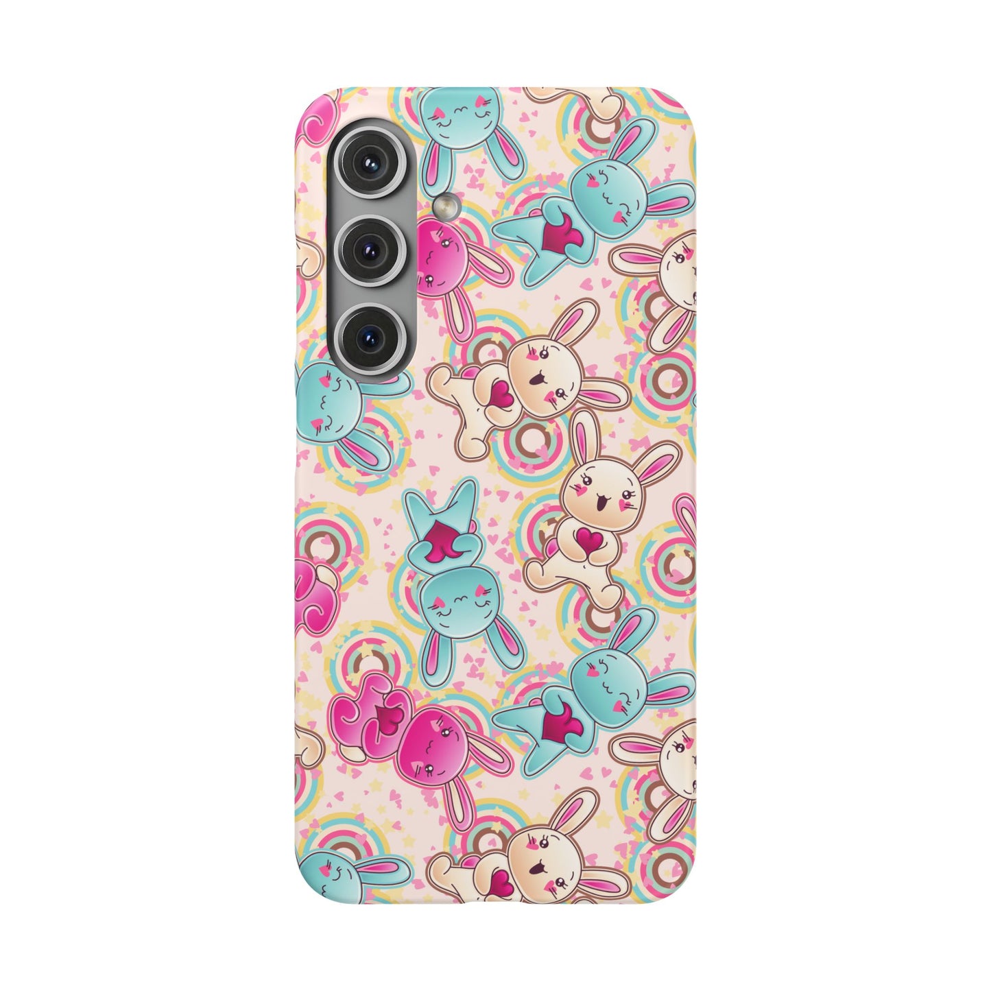 Colorful Bunny Snap Case for iPhone | Cute Bunny Phone Cover