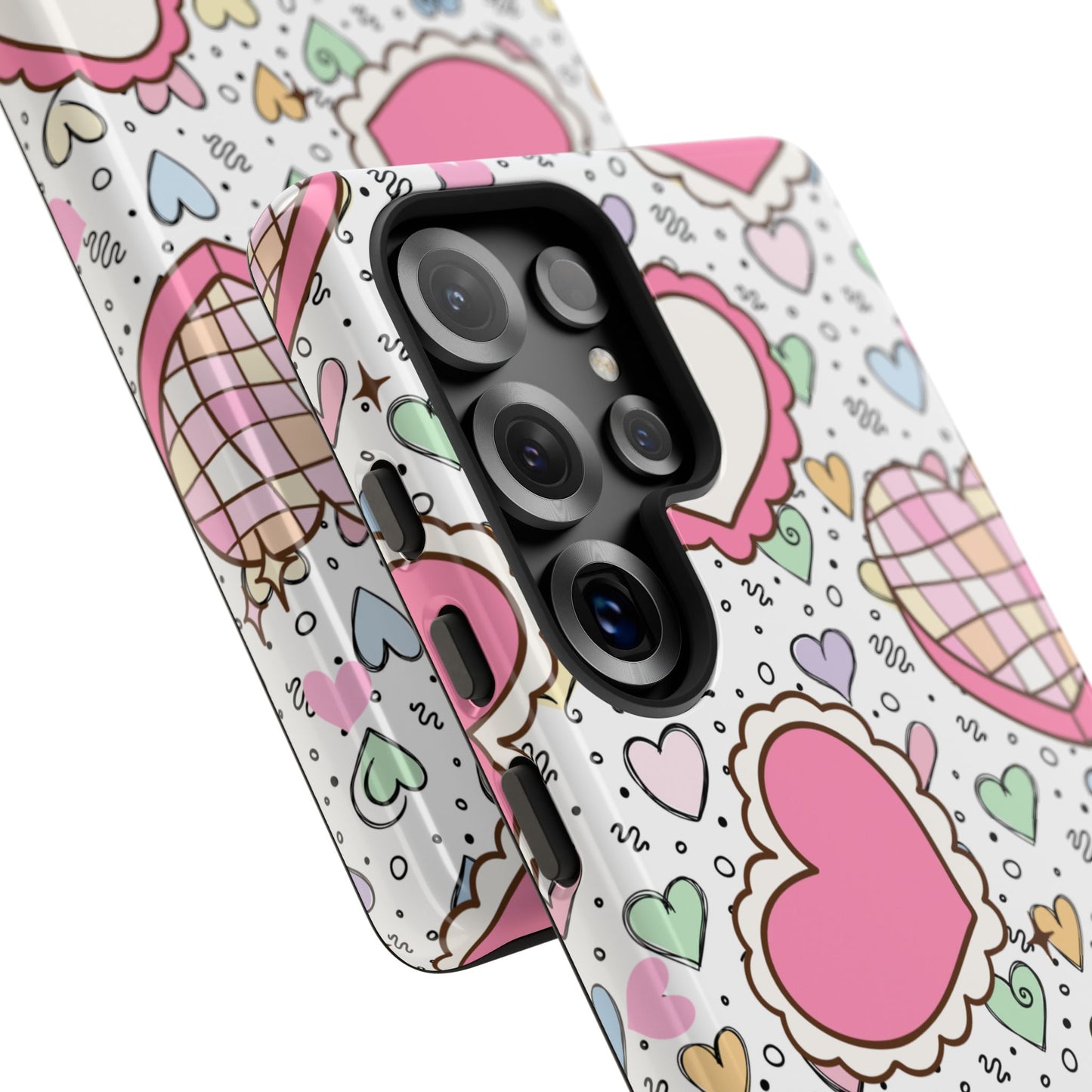 Cute Heart Pattern Phone Case - Tough Cases for Valentine's Day & Everyday Use